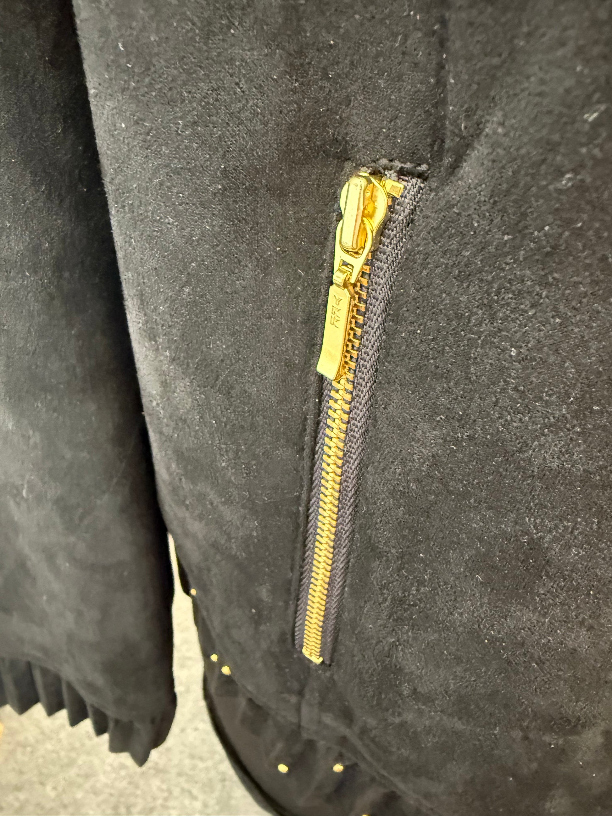 Coast black and gold pleated bottom jacket