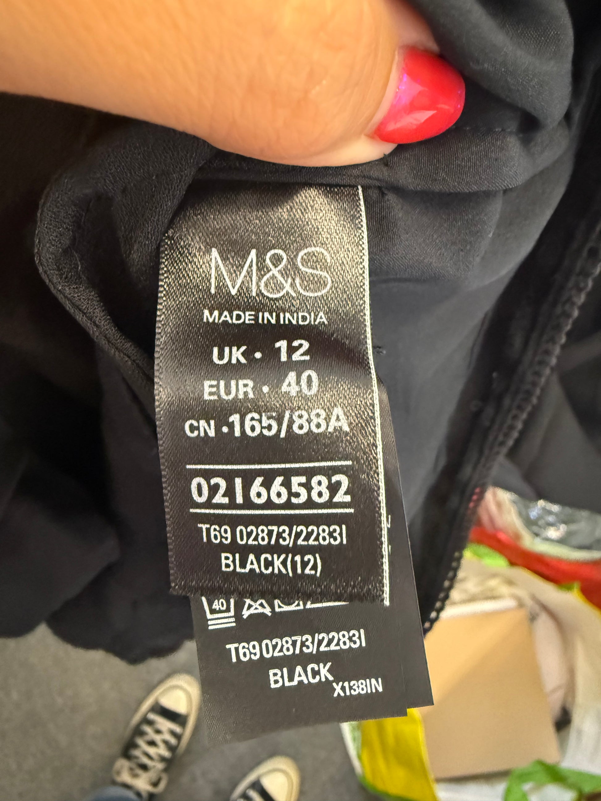 M&S black long sleeve playsuit