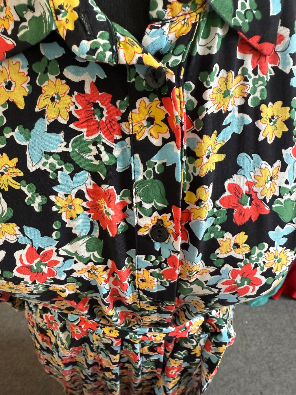 Zara floral long sleeved buttoned and belted maxi dress