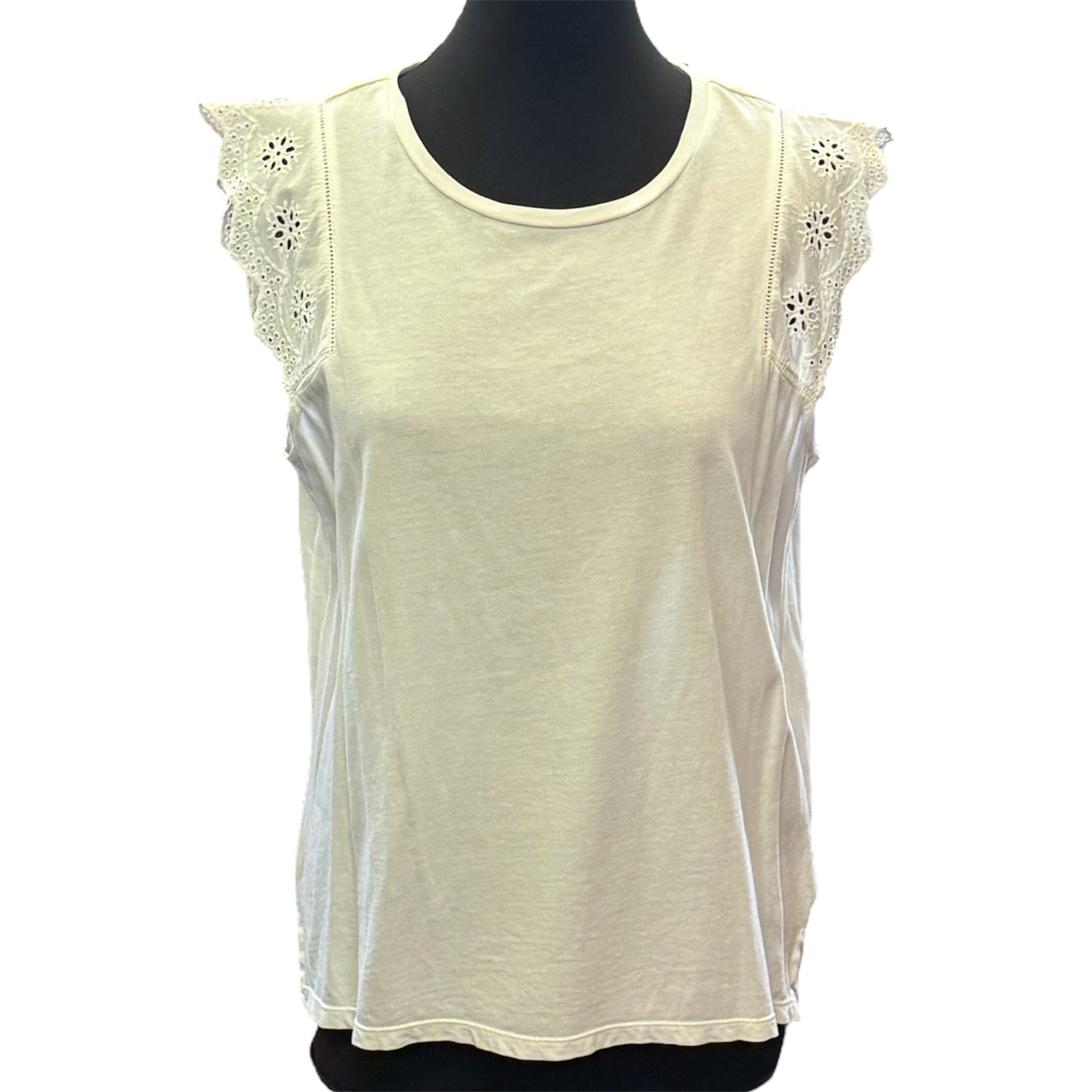 M&S borderie anglaise detail tee
