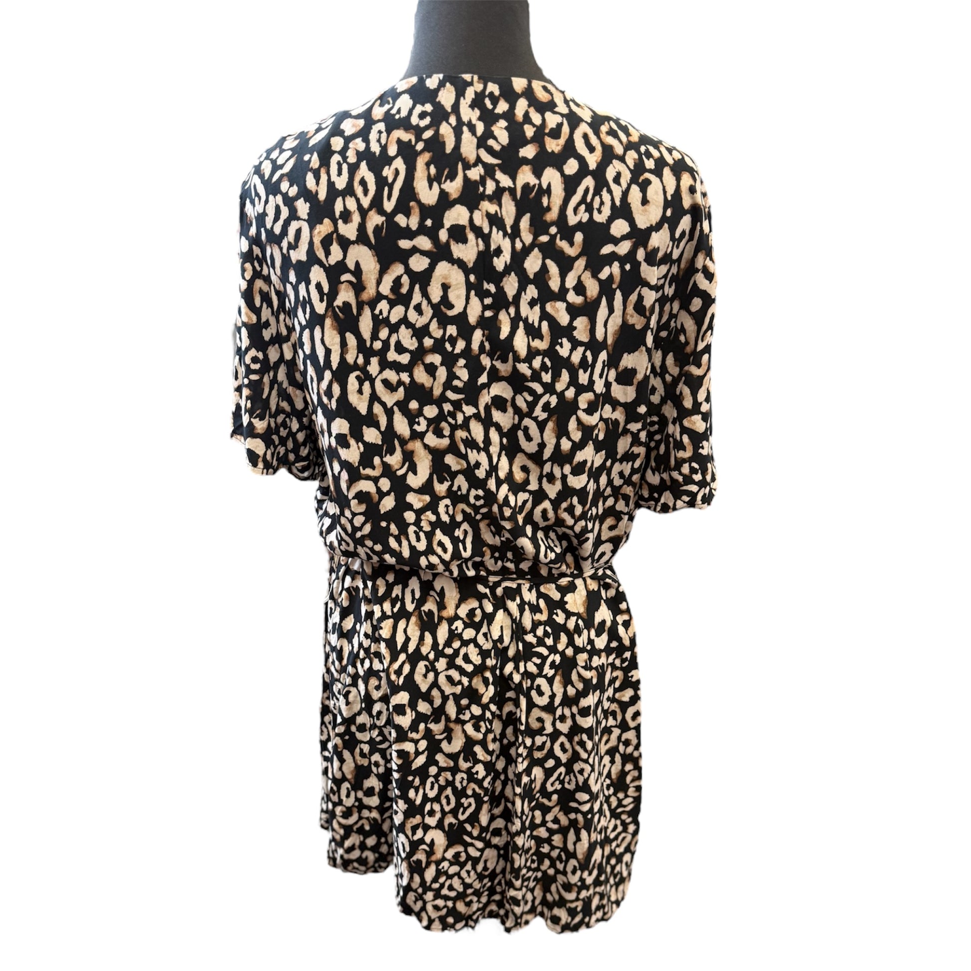H&M animal print wrap mini dress