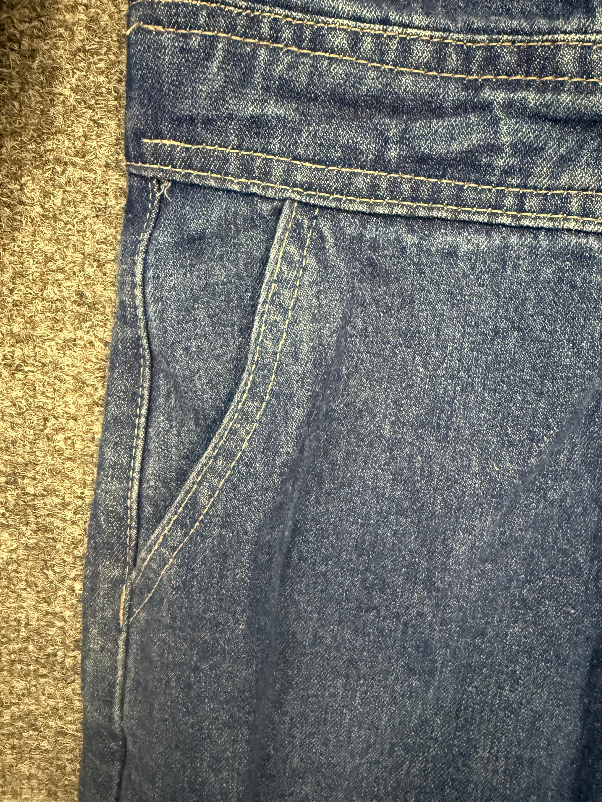 Next denim tie sleeve buttoned jumpsuit