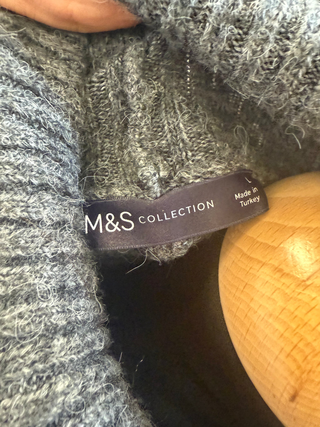 Zara grey roll neck knit dress