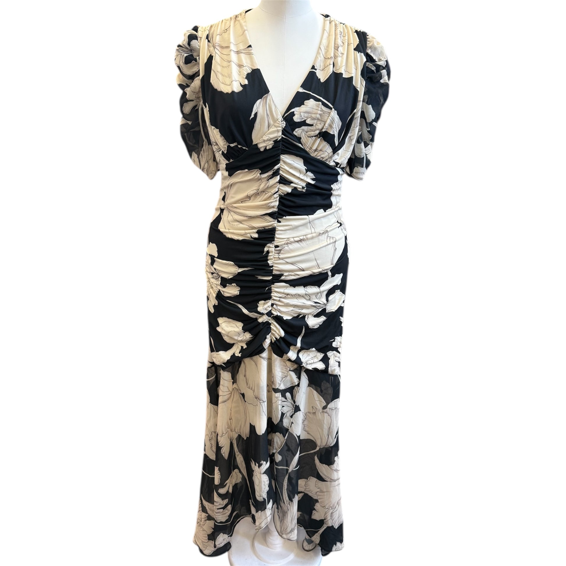 Lipsy floral print rusched occasion dress