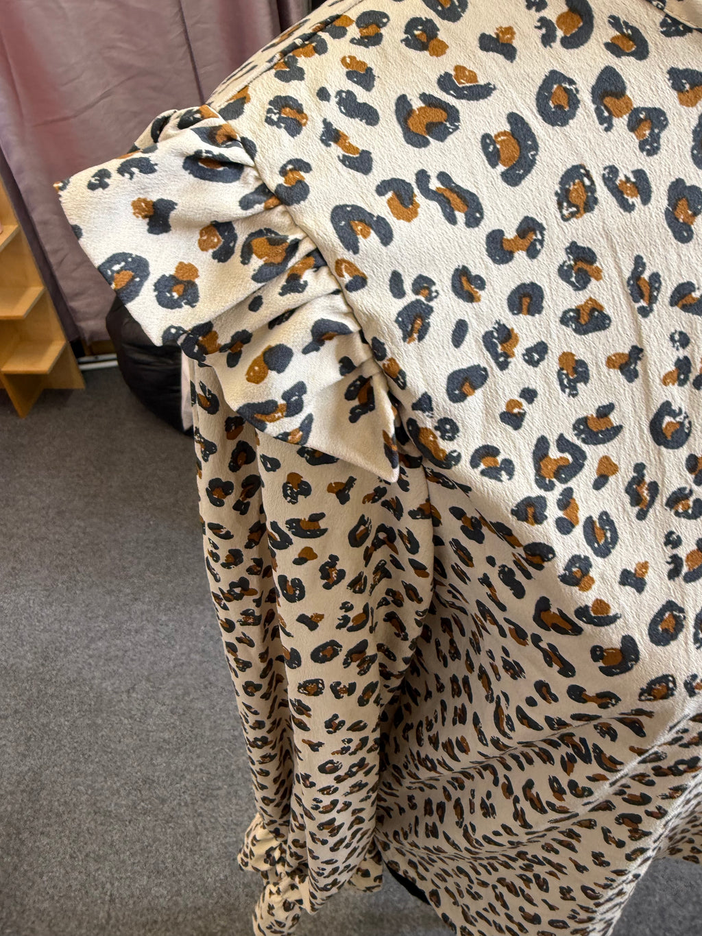 Boohoo animal print blouse