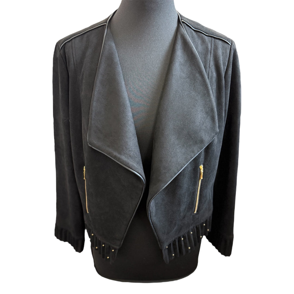 Coast black and gold pleated bottom jacket