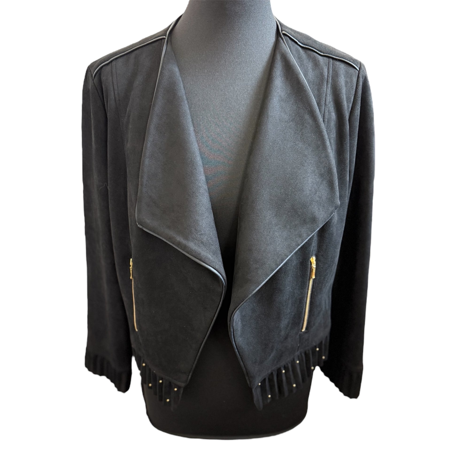 Coast black and gold pleated bottom jacket