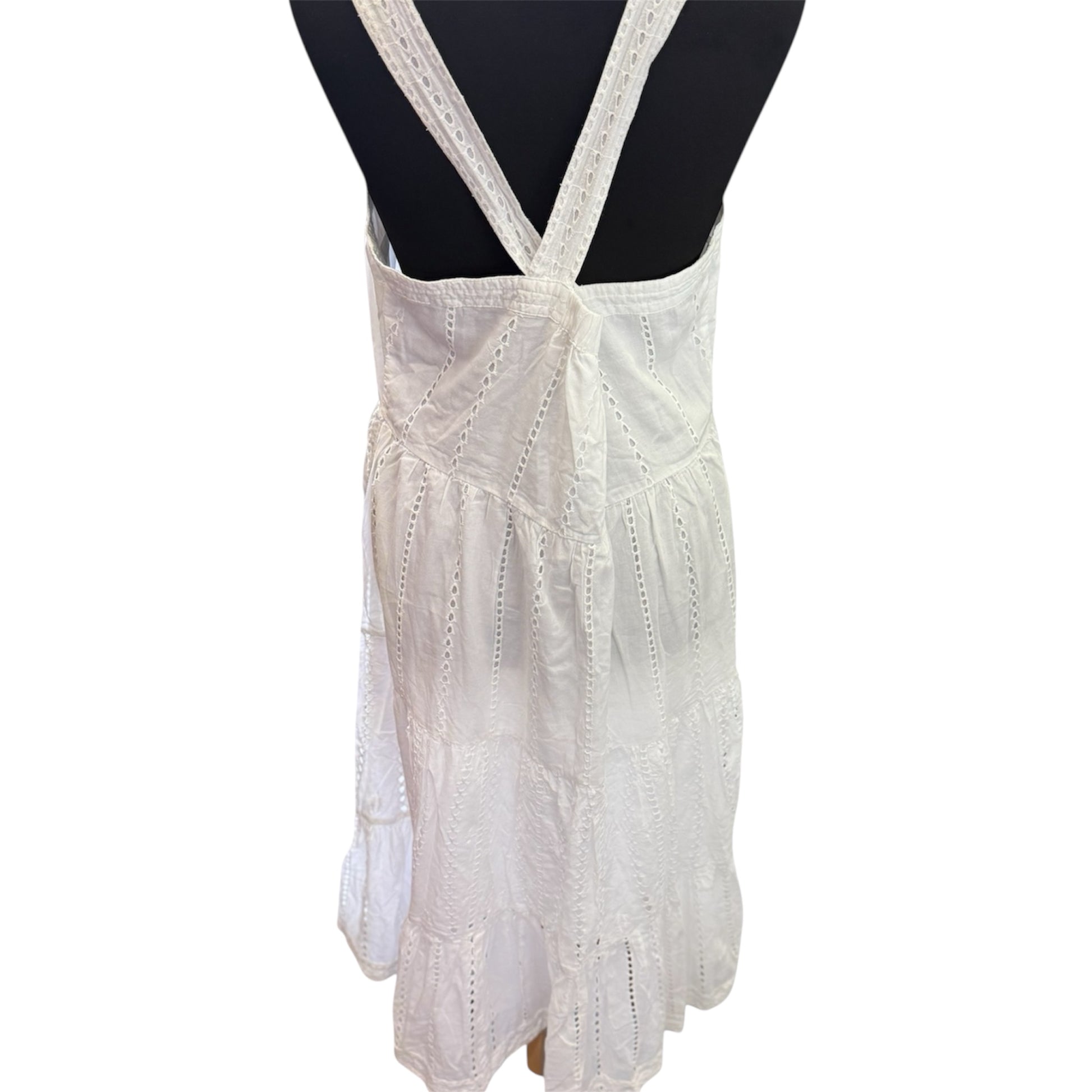 Next broderie anglaise cross strap midi dress