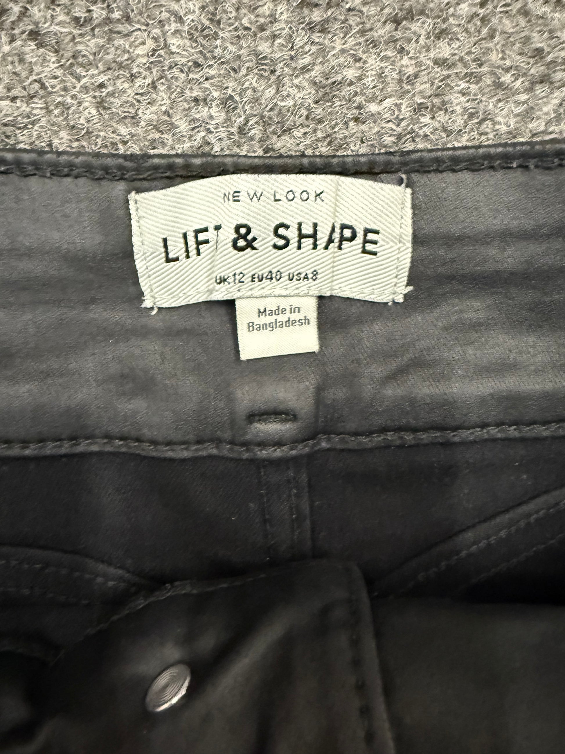 New Look lift & shape wet look trousers
