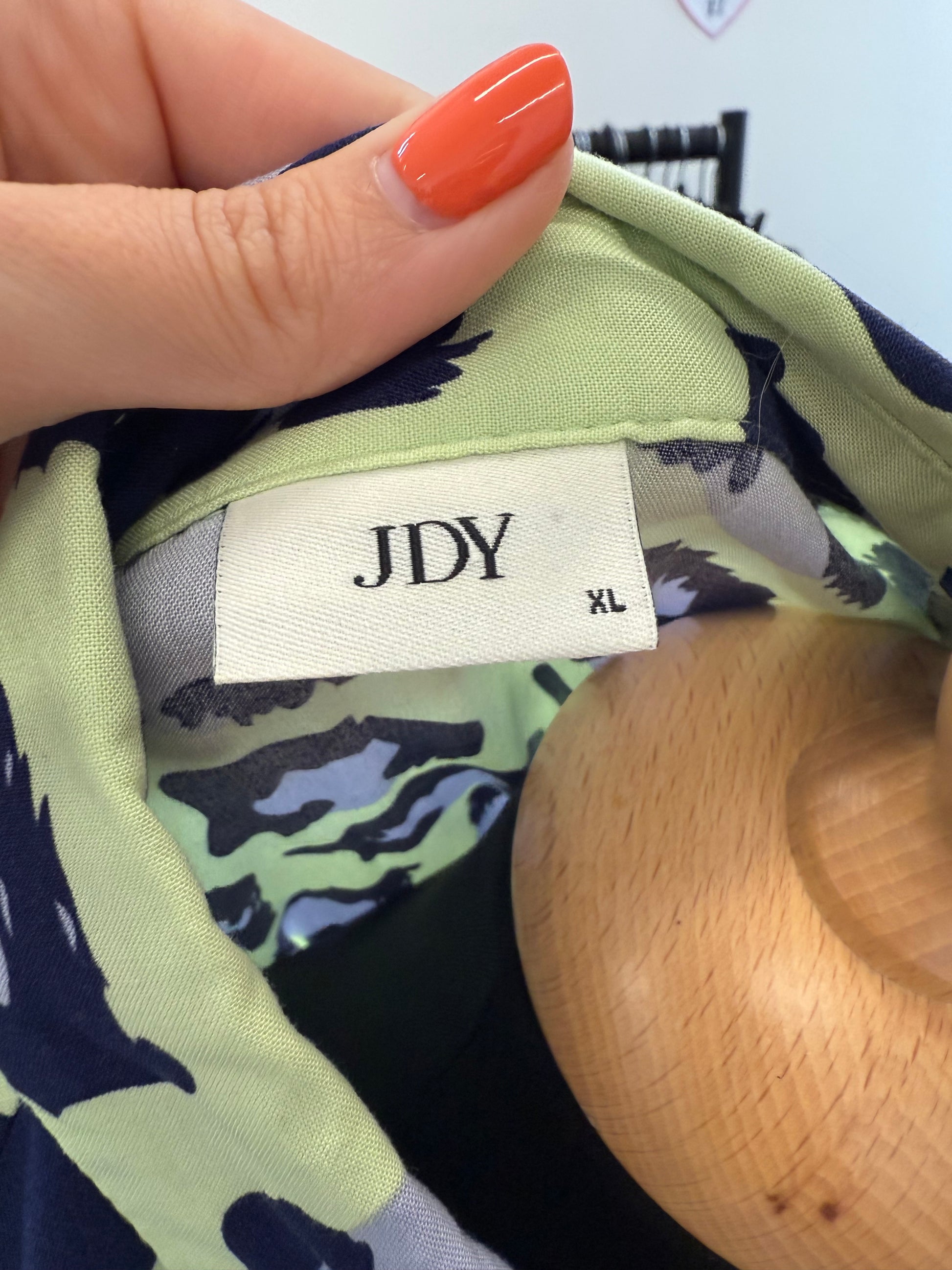 JDY animal print belted shirt dress