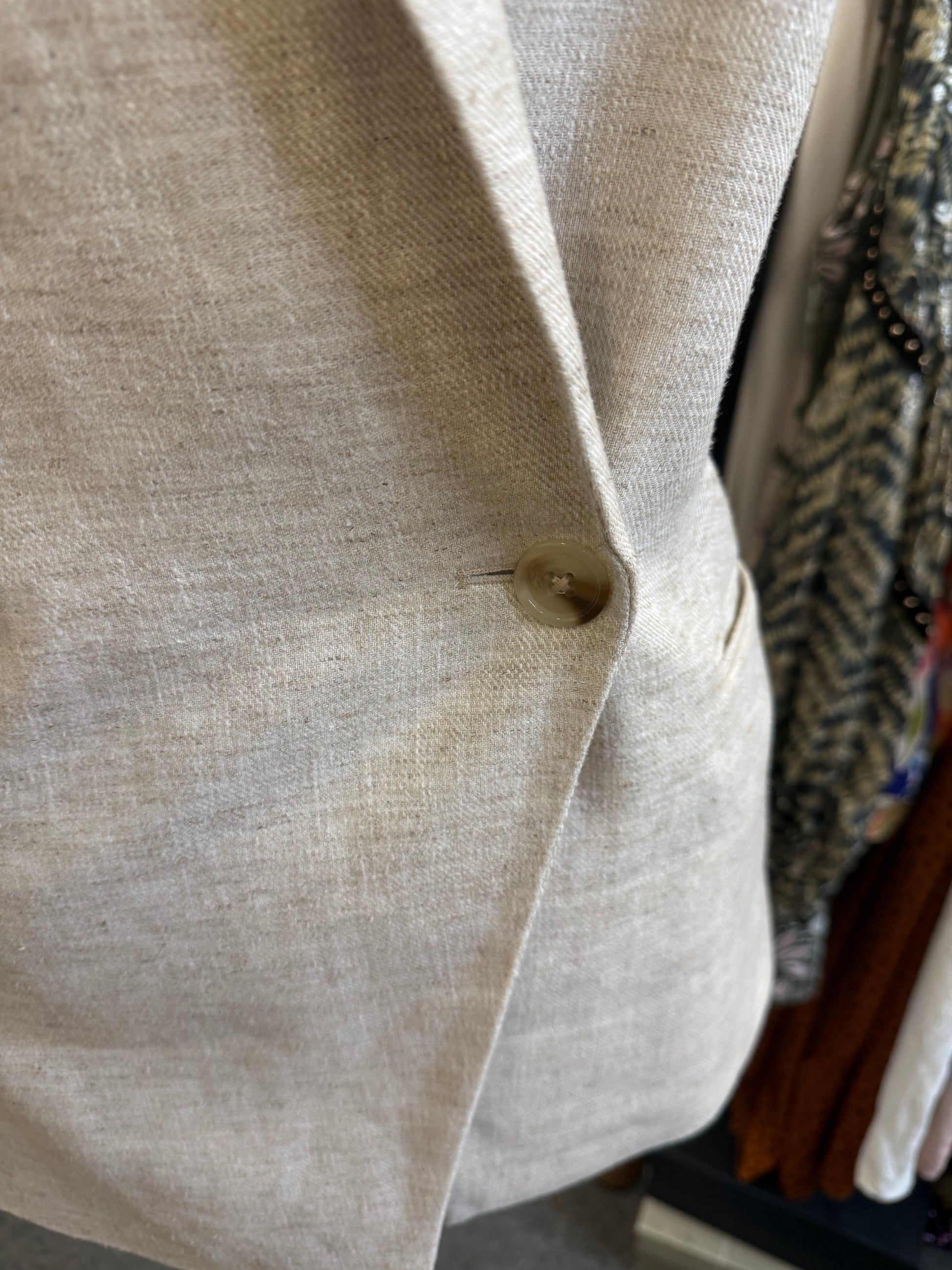 M&S beige waistcoat and trouser co-ord