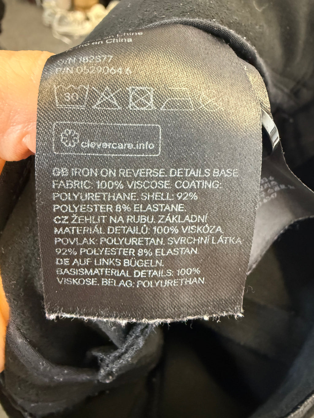 H&M suede look tapered trousers