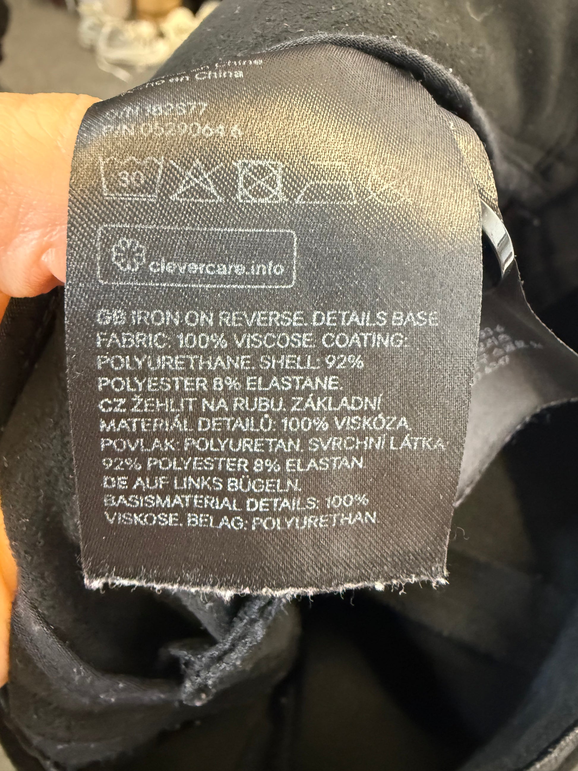 H&M suede look tapered trousers