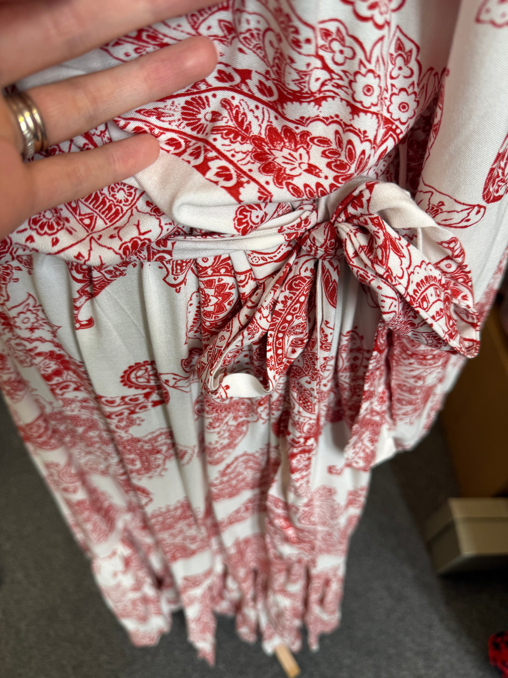 Next paisley print long sleeve belted maxi dress