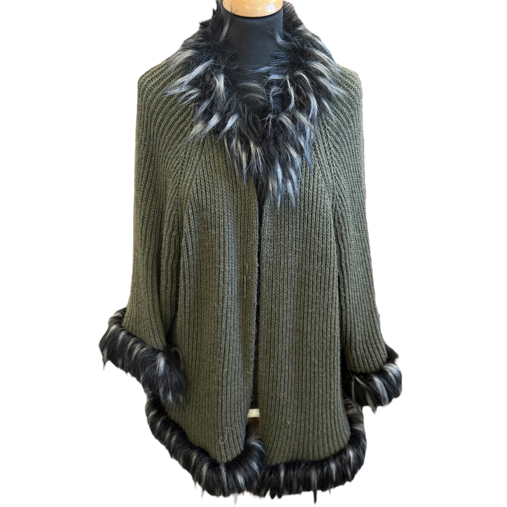 Made in Italy fur trimmed cardigan