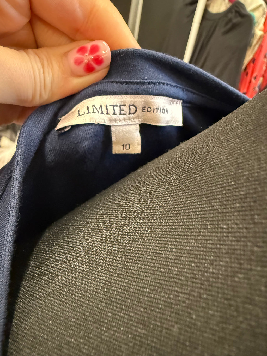 M&S navy long sleeved bodycon dress