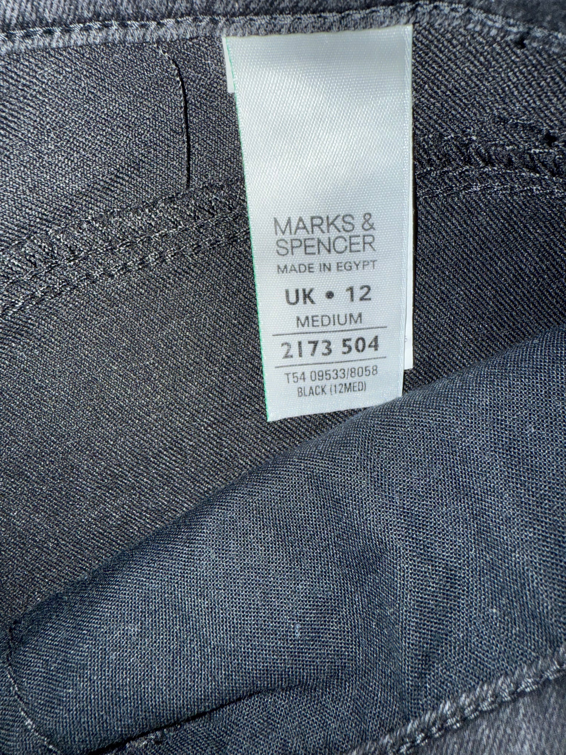 M&S super stretch wet look jeans