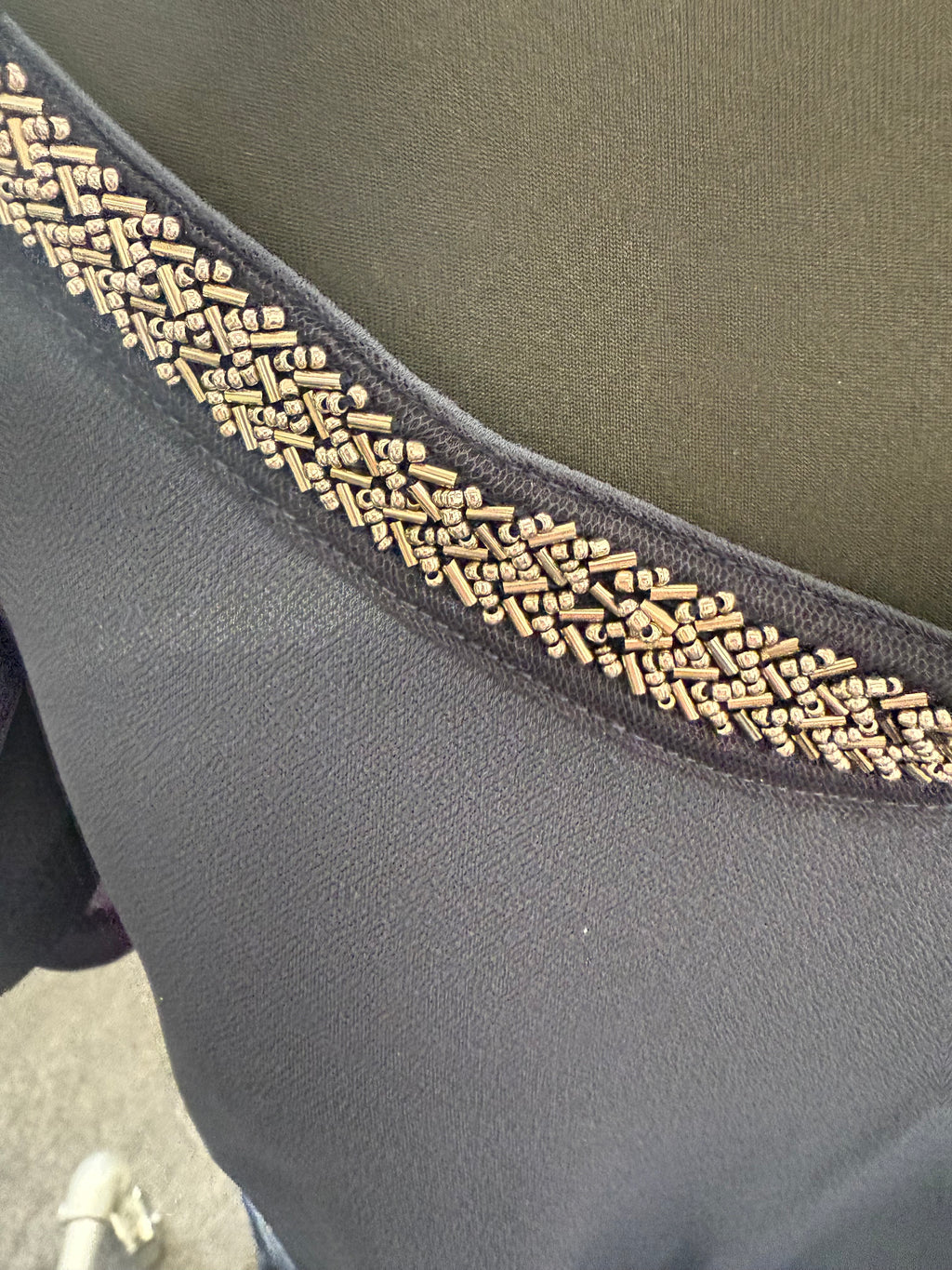 Next cold shoulder bead detail top