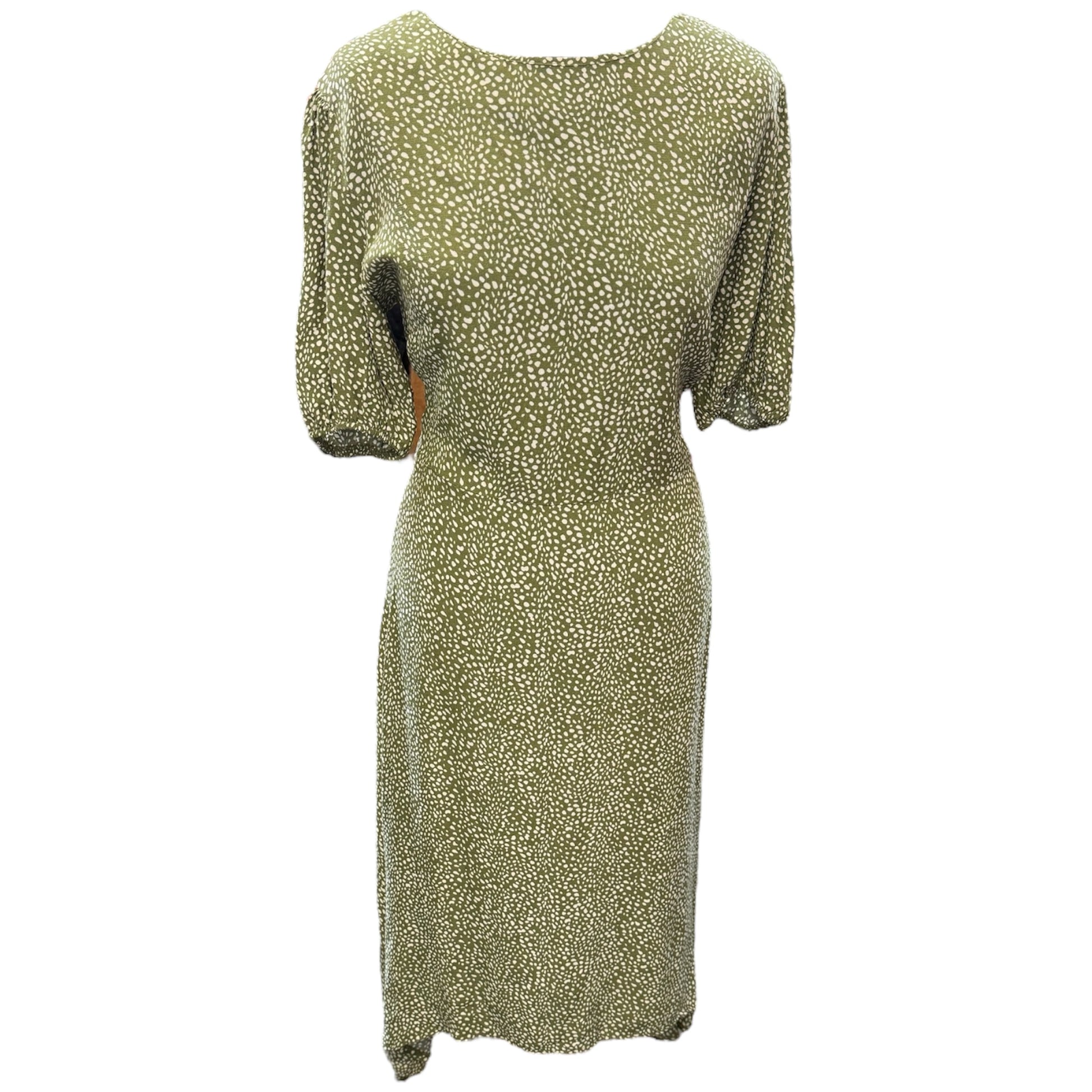 Next long sleeved animal print midi dress