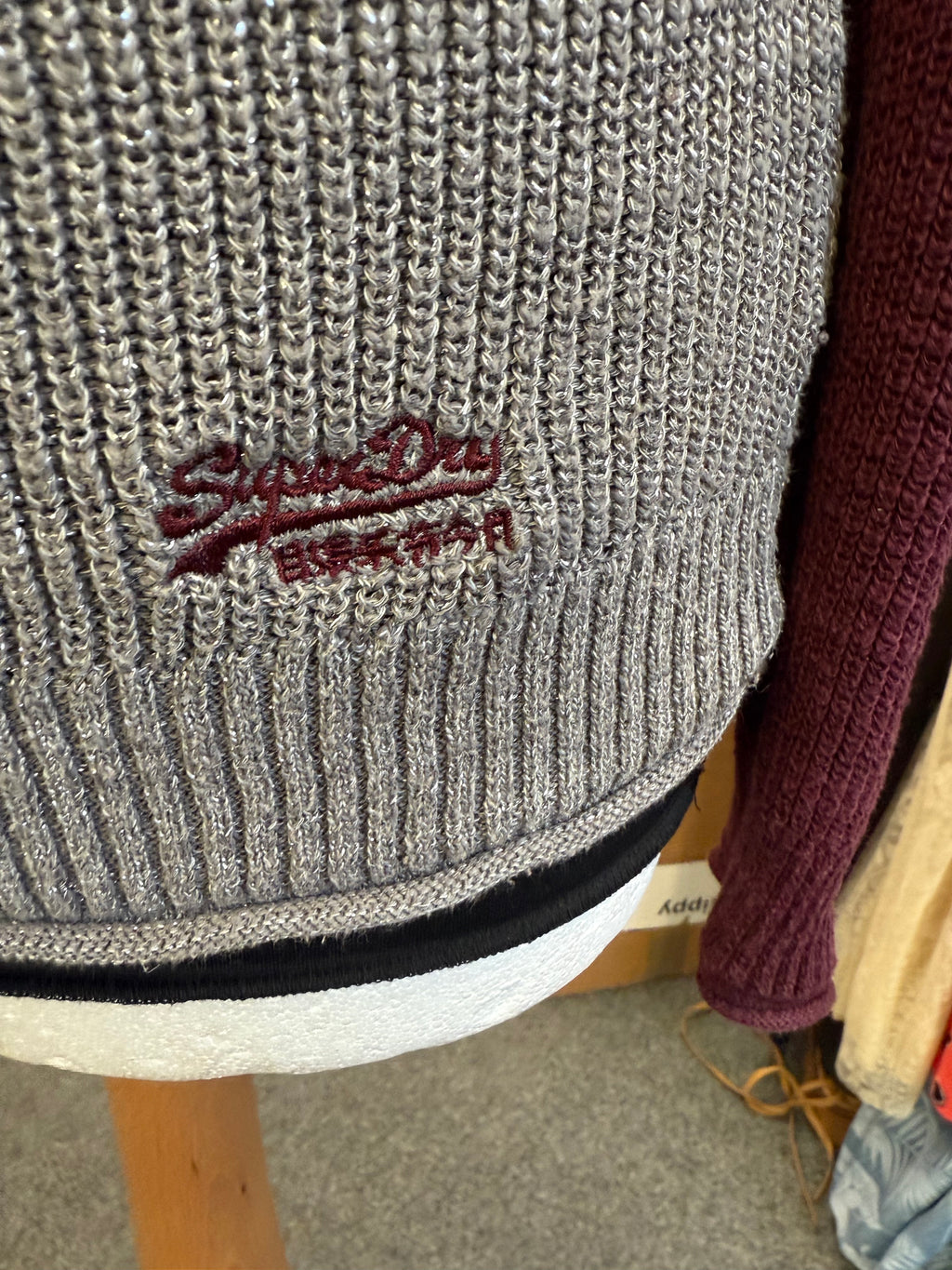Superdry silver glitter jumper