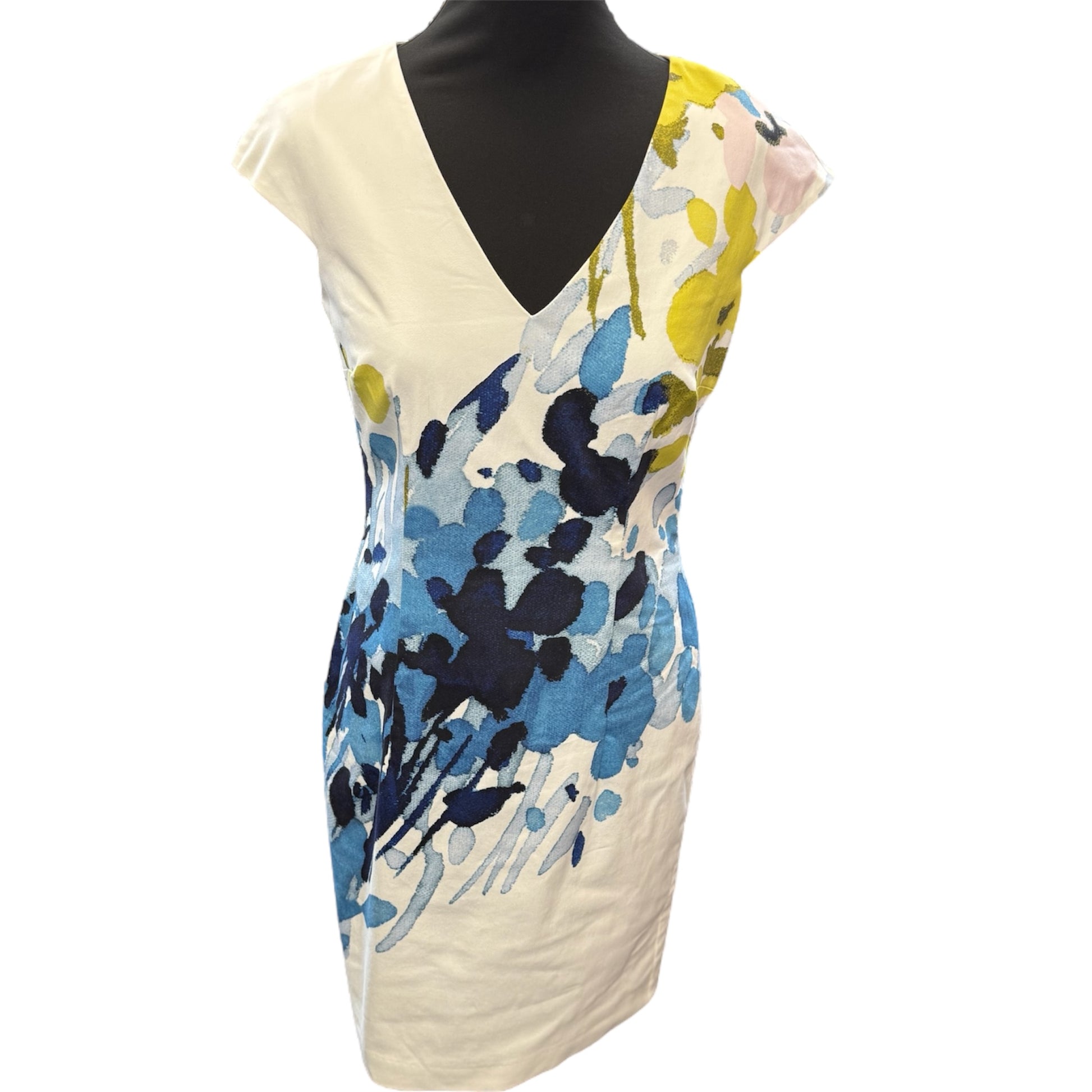 Hobbs abstract print occasion dress
