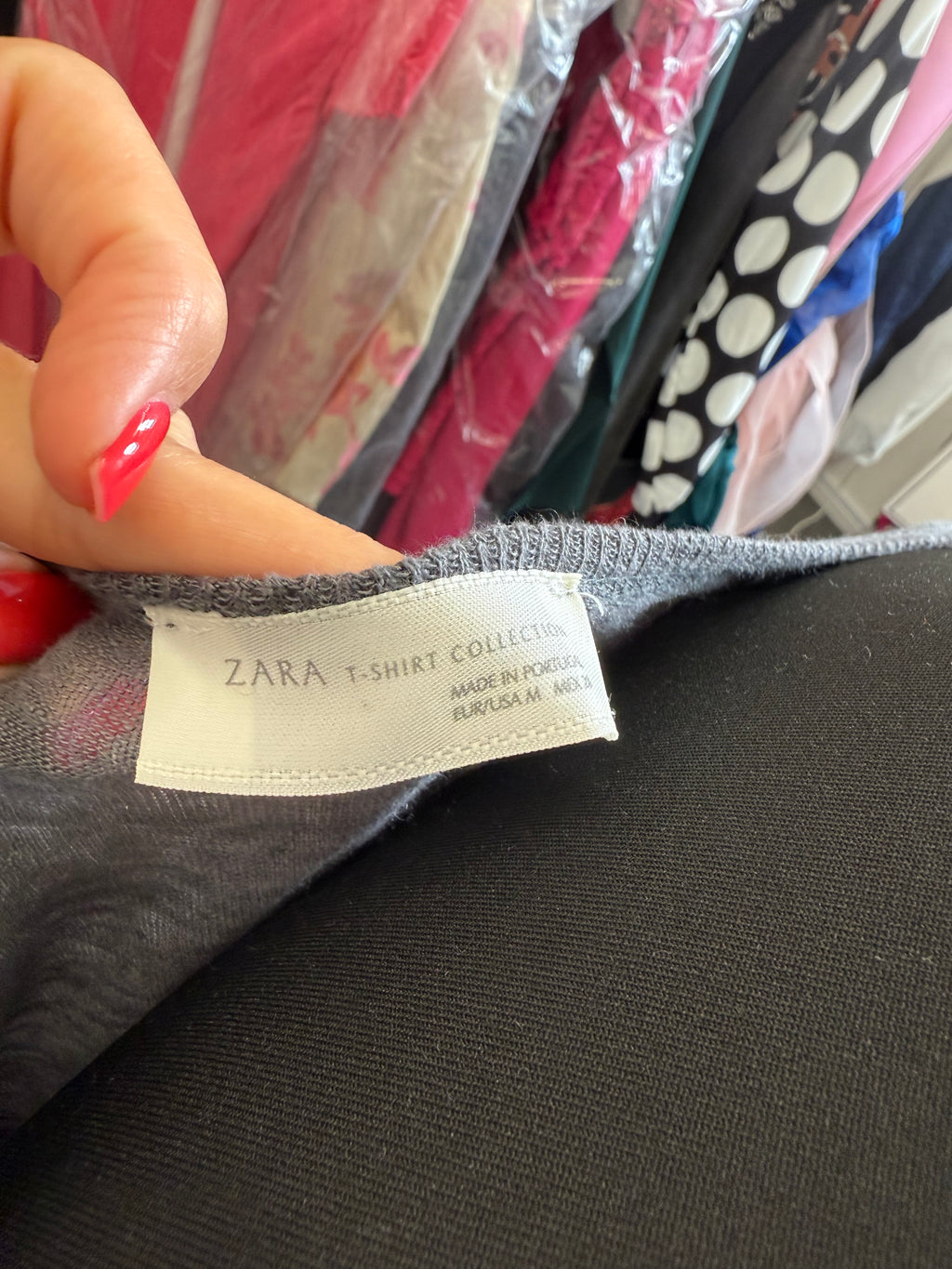 Zara wide neck grey top