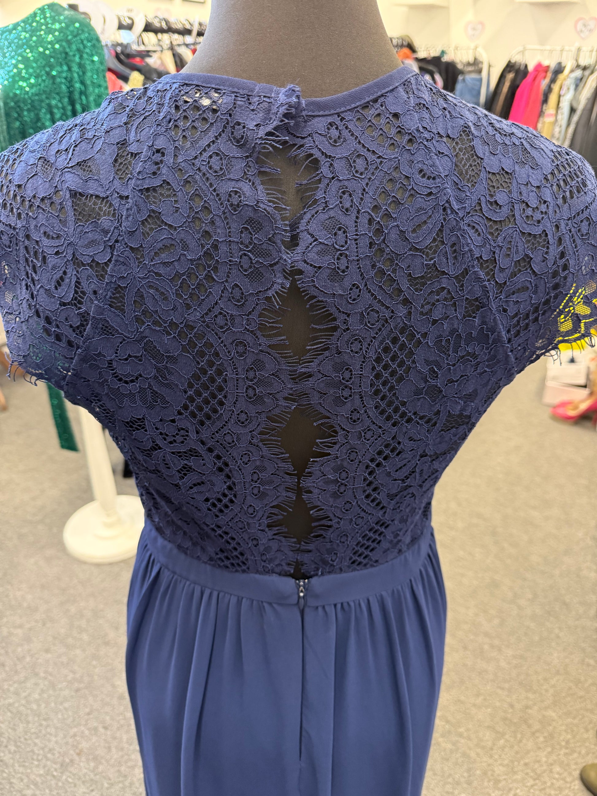 TFDN lace back occasion dress