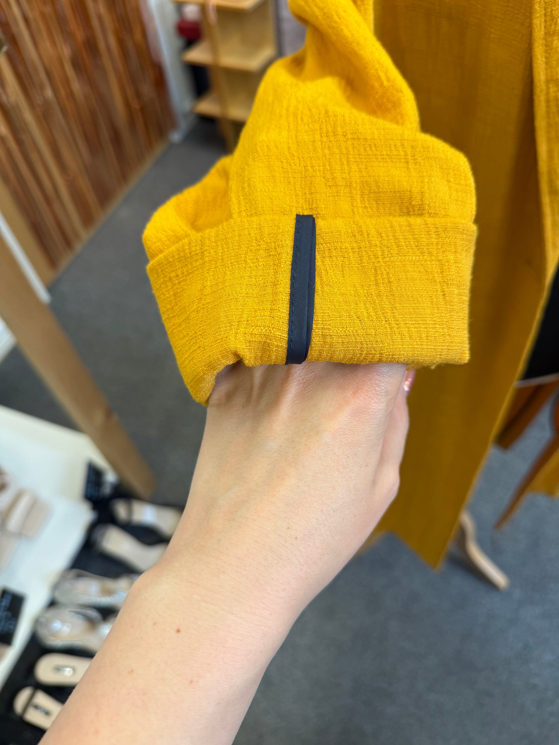 Topshop mustard long line jacket