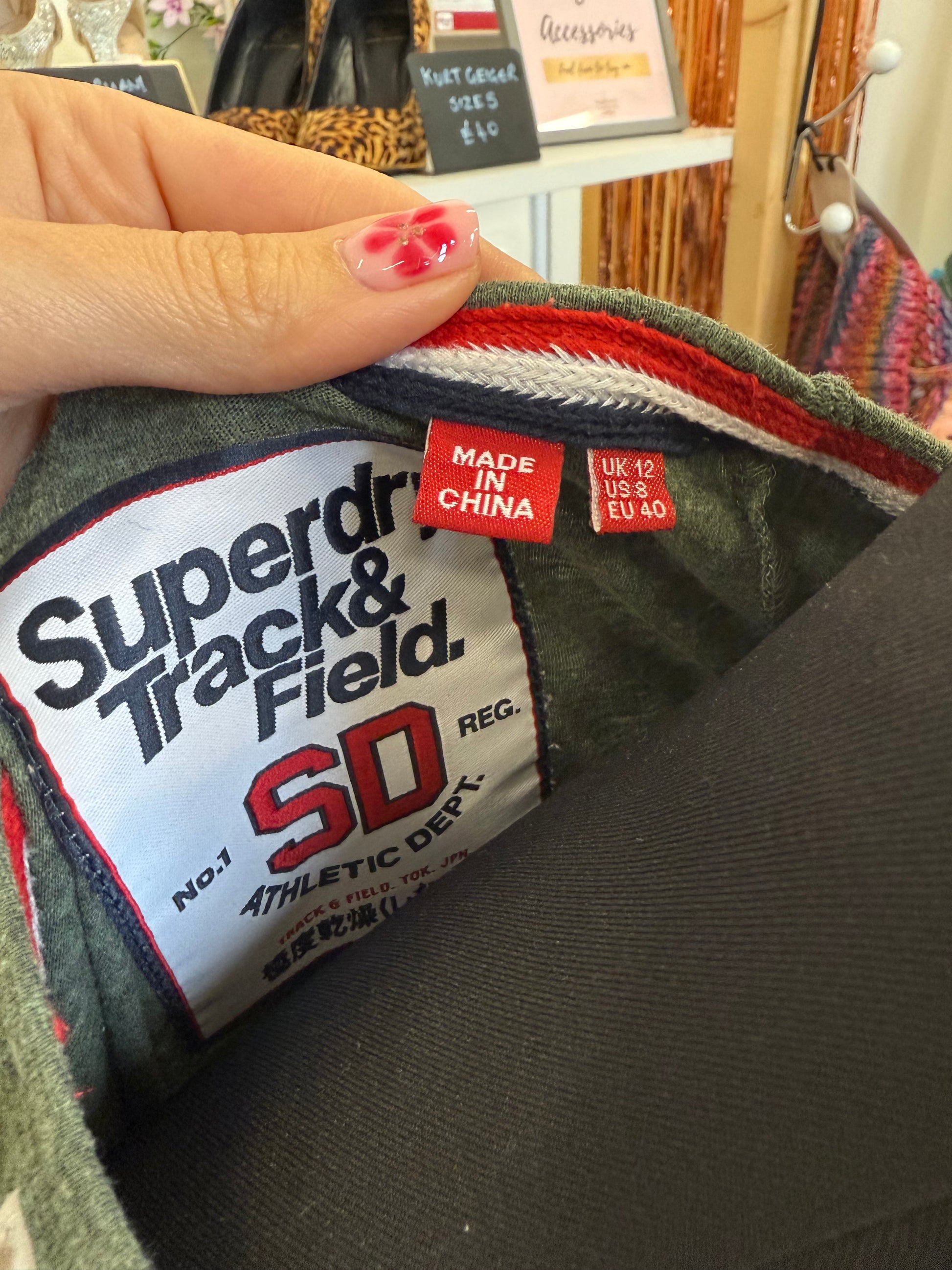 Superdry 3/4 sleeve logo T-shirt