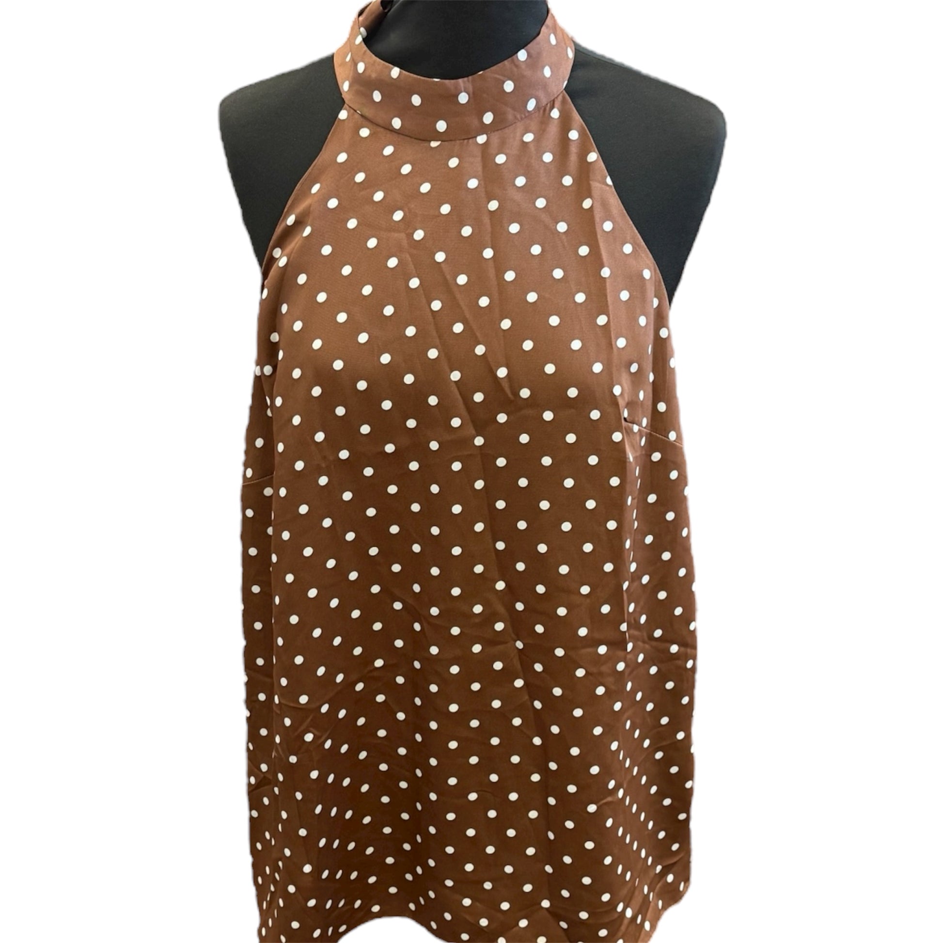River Island polka dot halter neck top