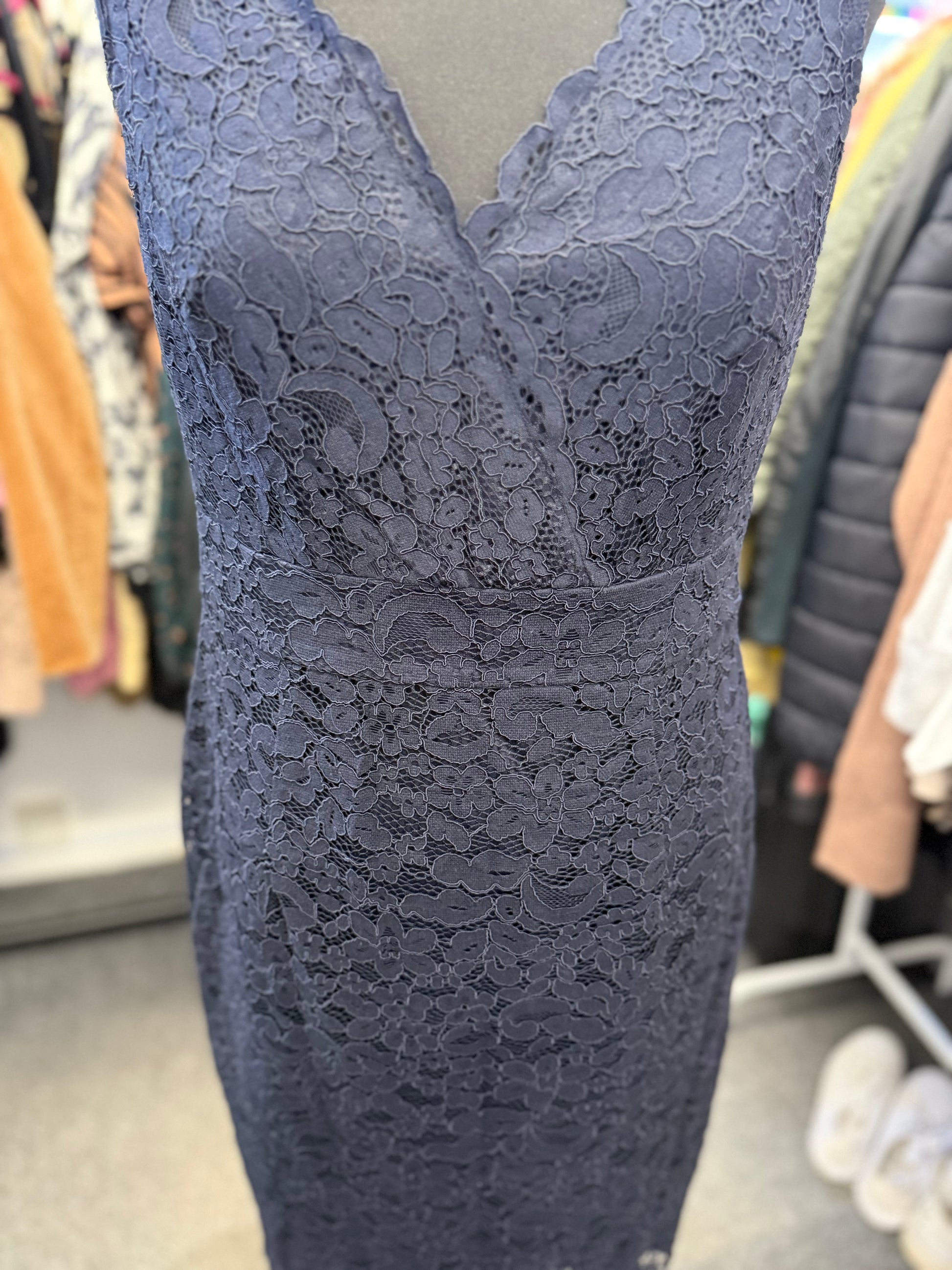 Espirit navy lace knee length occasion dress