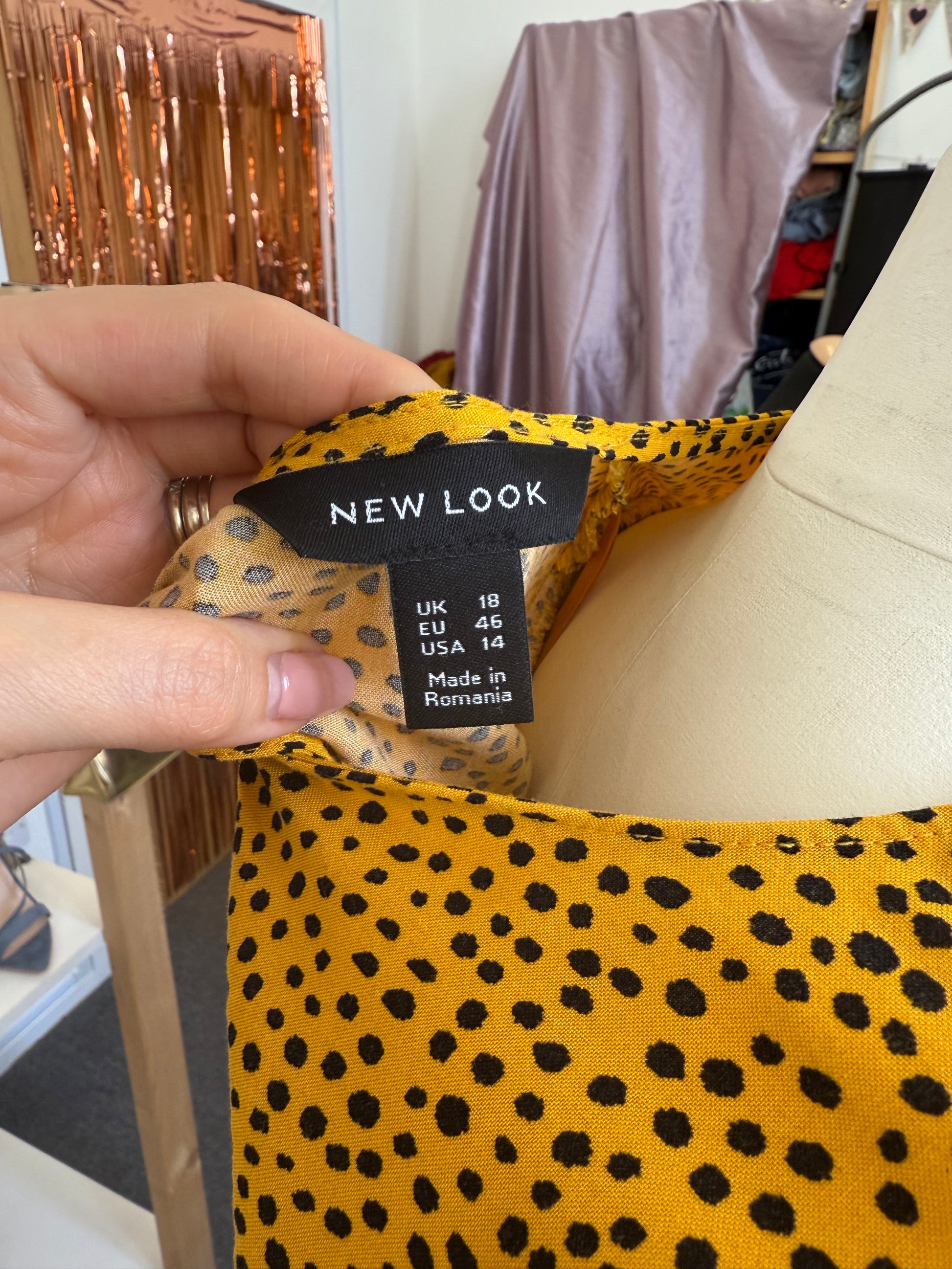 New Look polka dot blouse