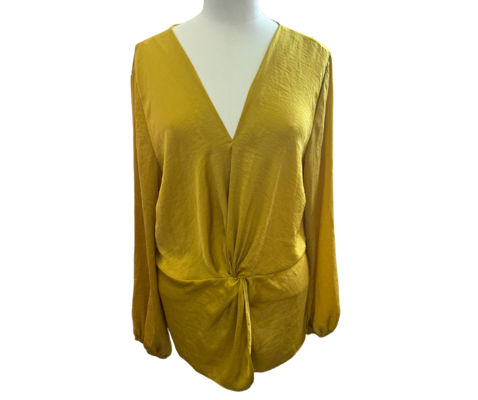 George mustard knot long sleeved top