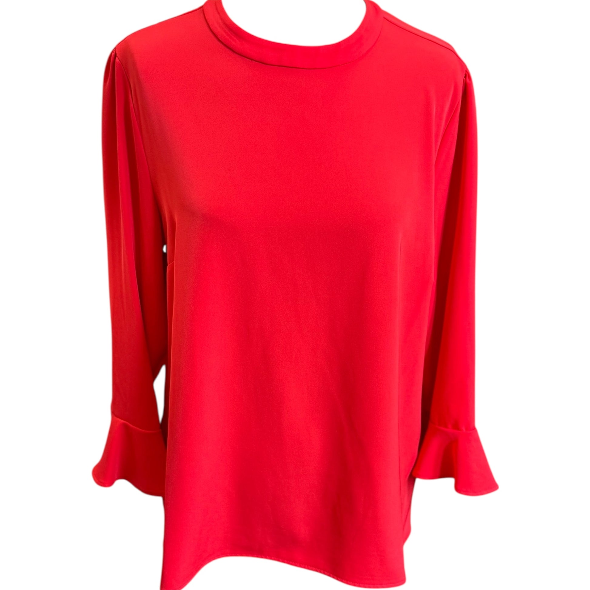 Next red button back bell sleeve blouse