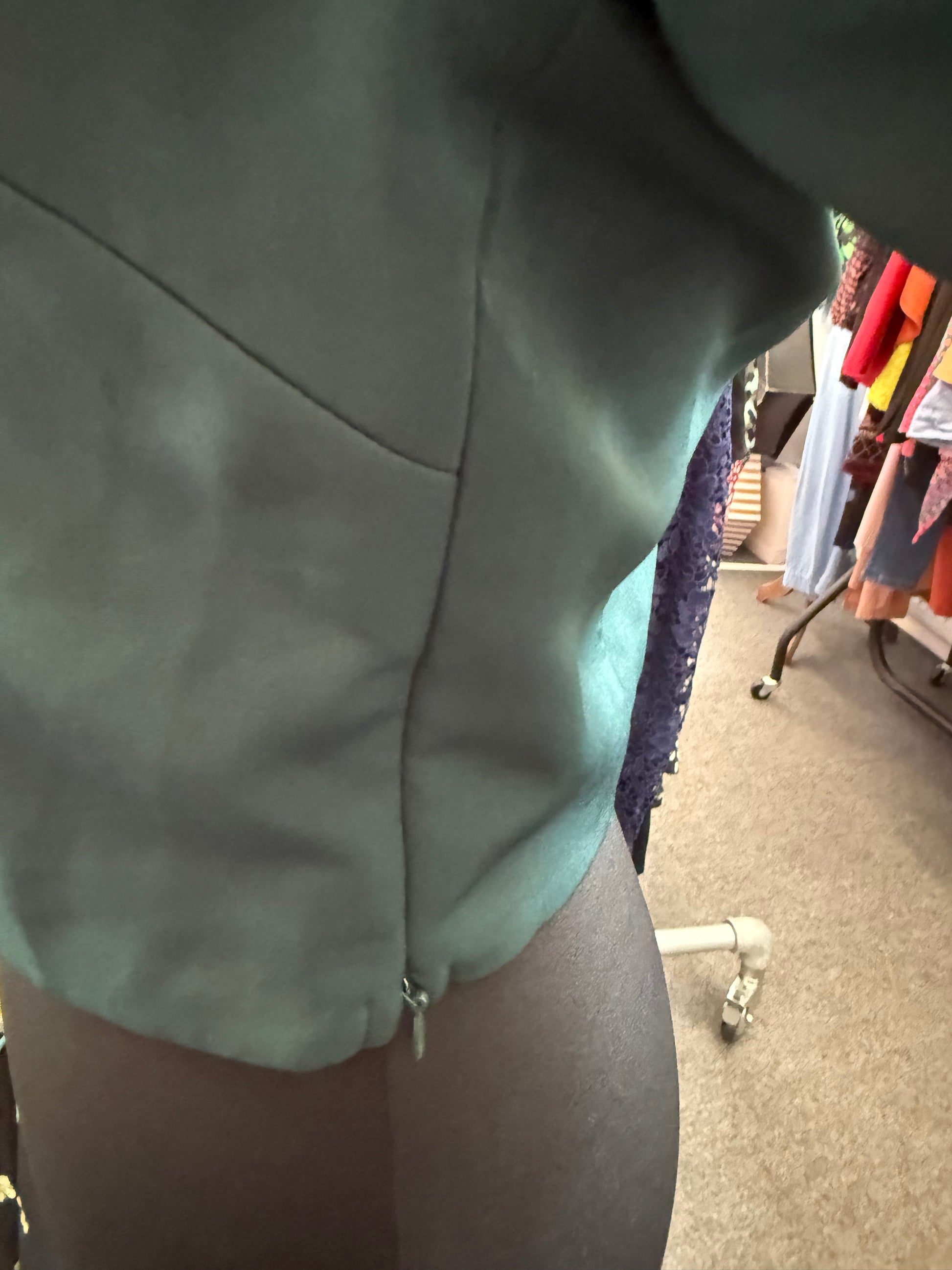 Coast long sleeved off the shoulder button detail top