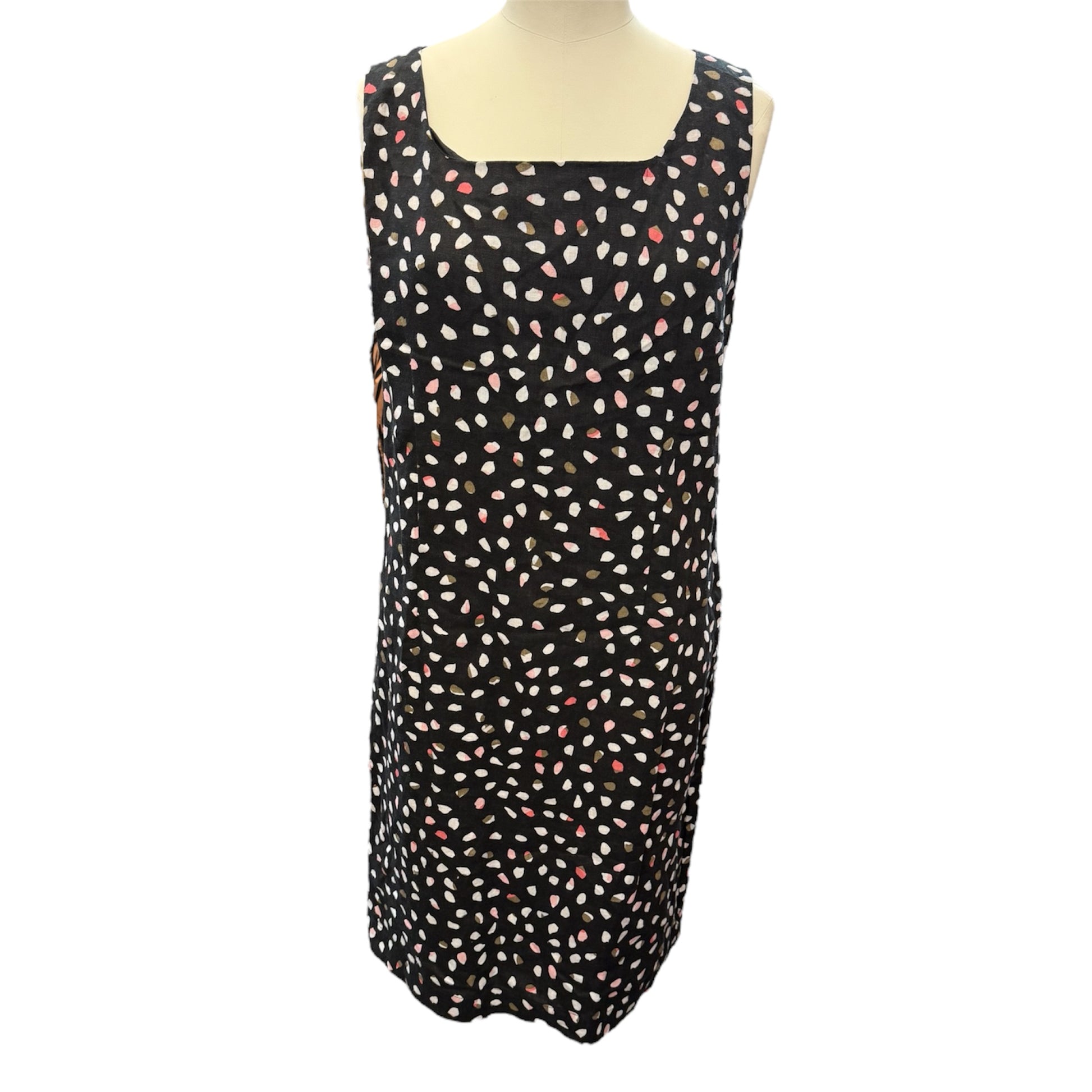 Laura Ashley spot sleeveless dress knee length dress