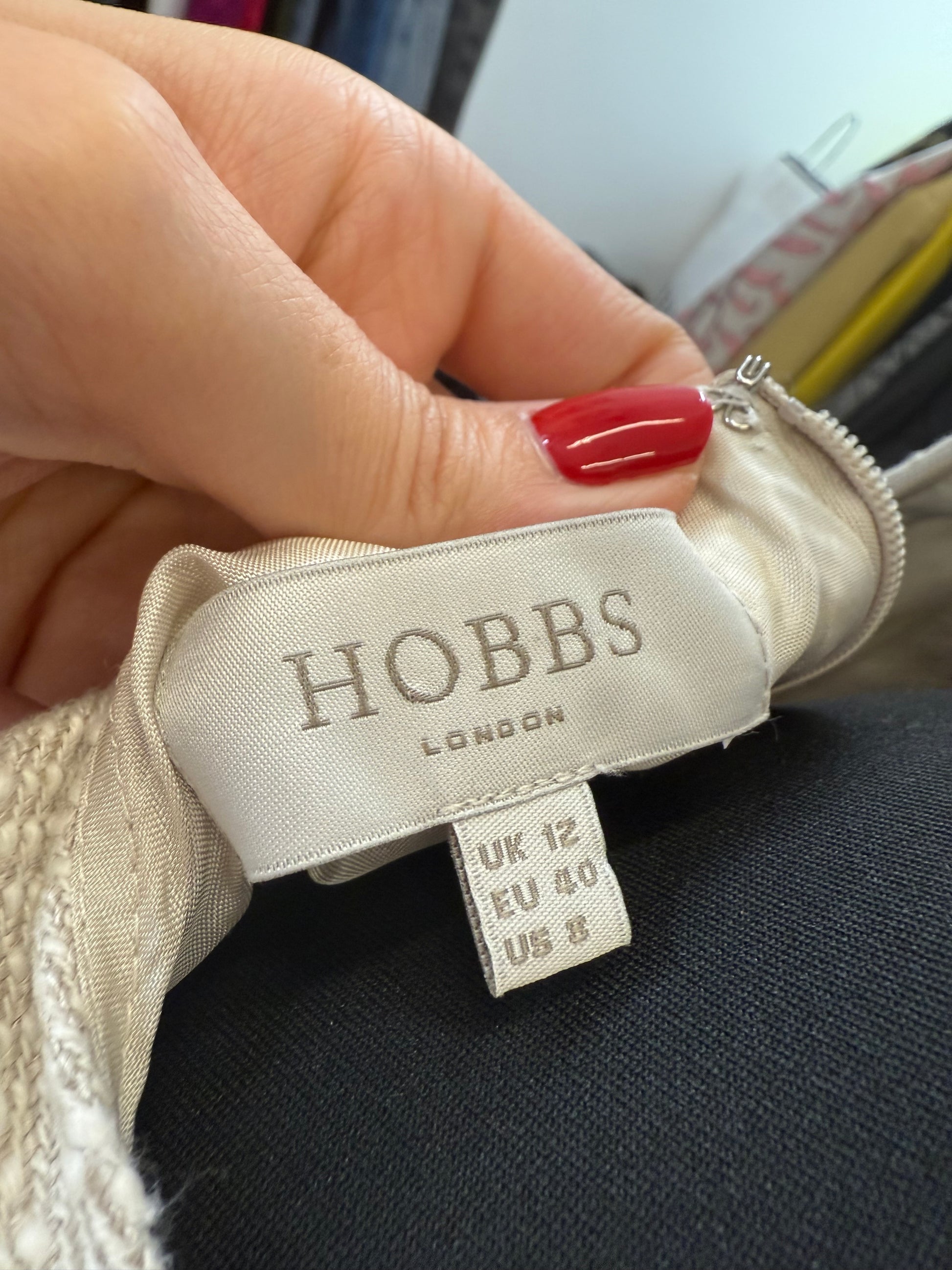 Hobbs beige occasion dress