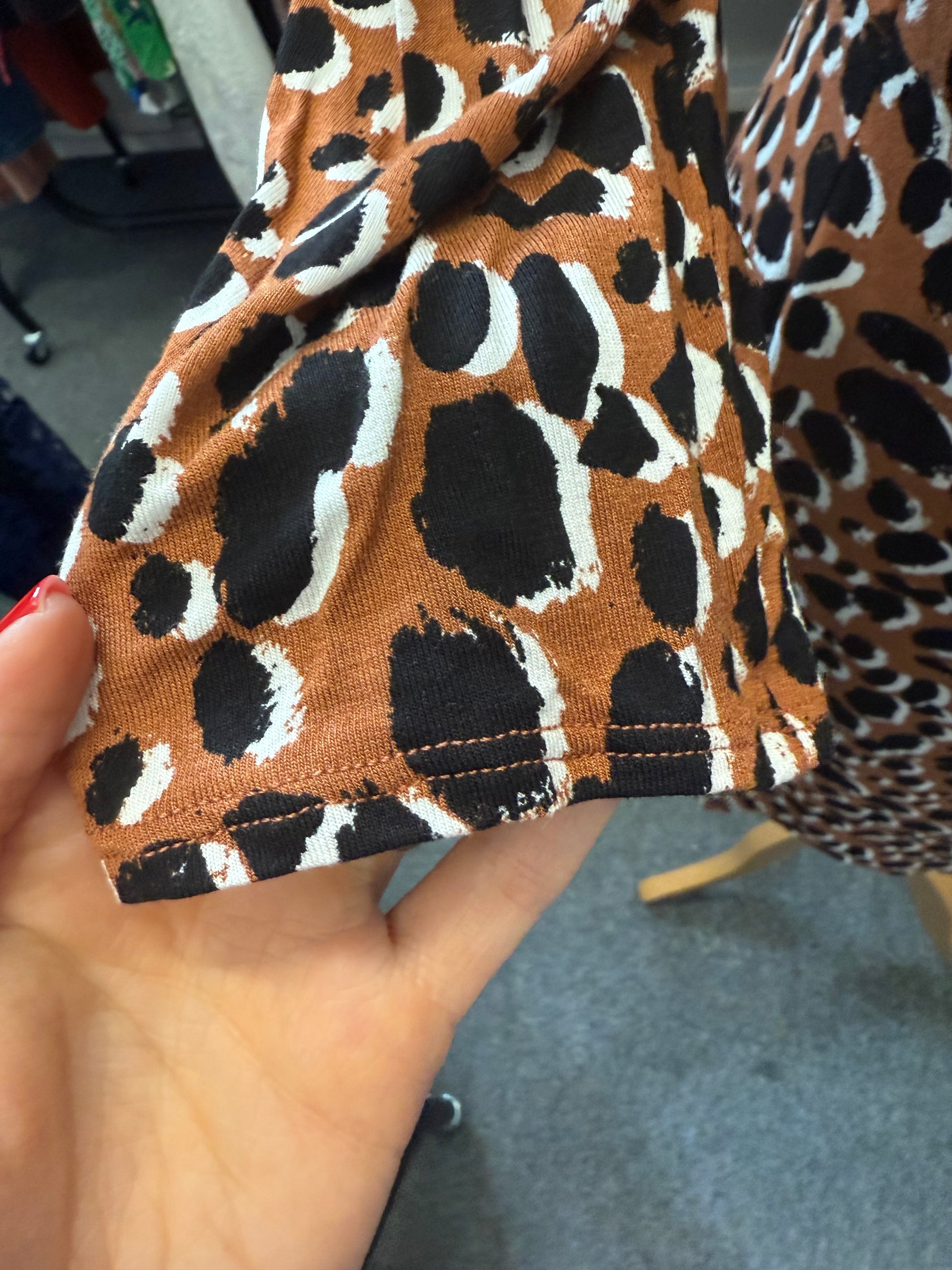 New Look animal print long sleeved wrap dress