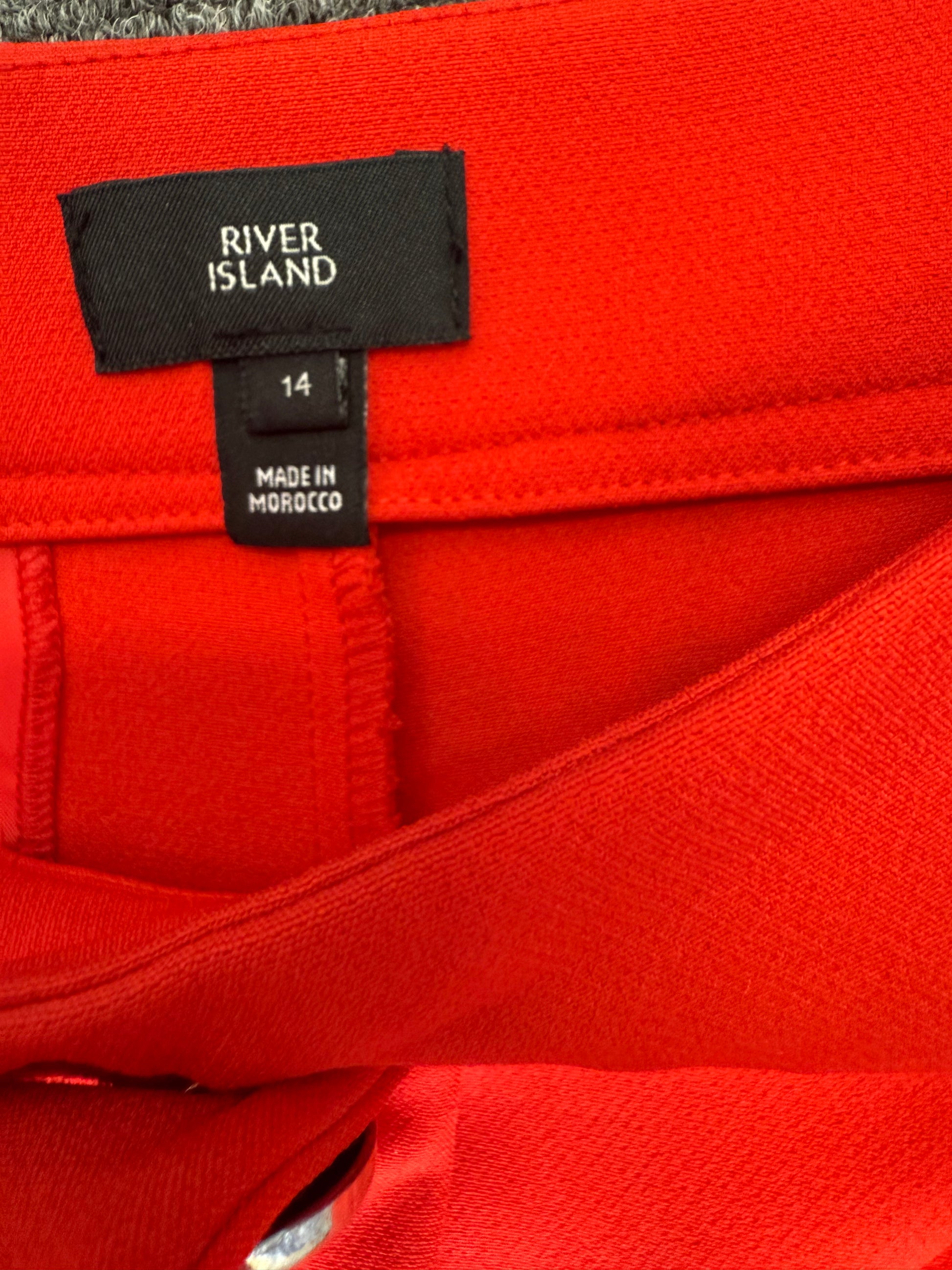 River Island tapered split bottom trousers