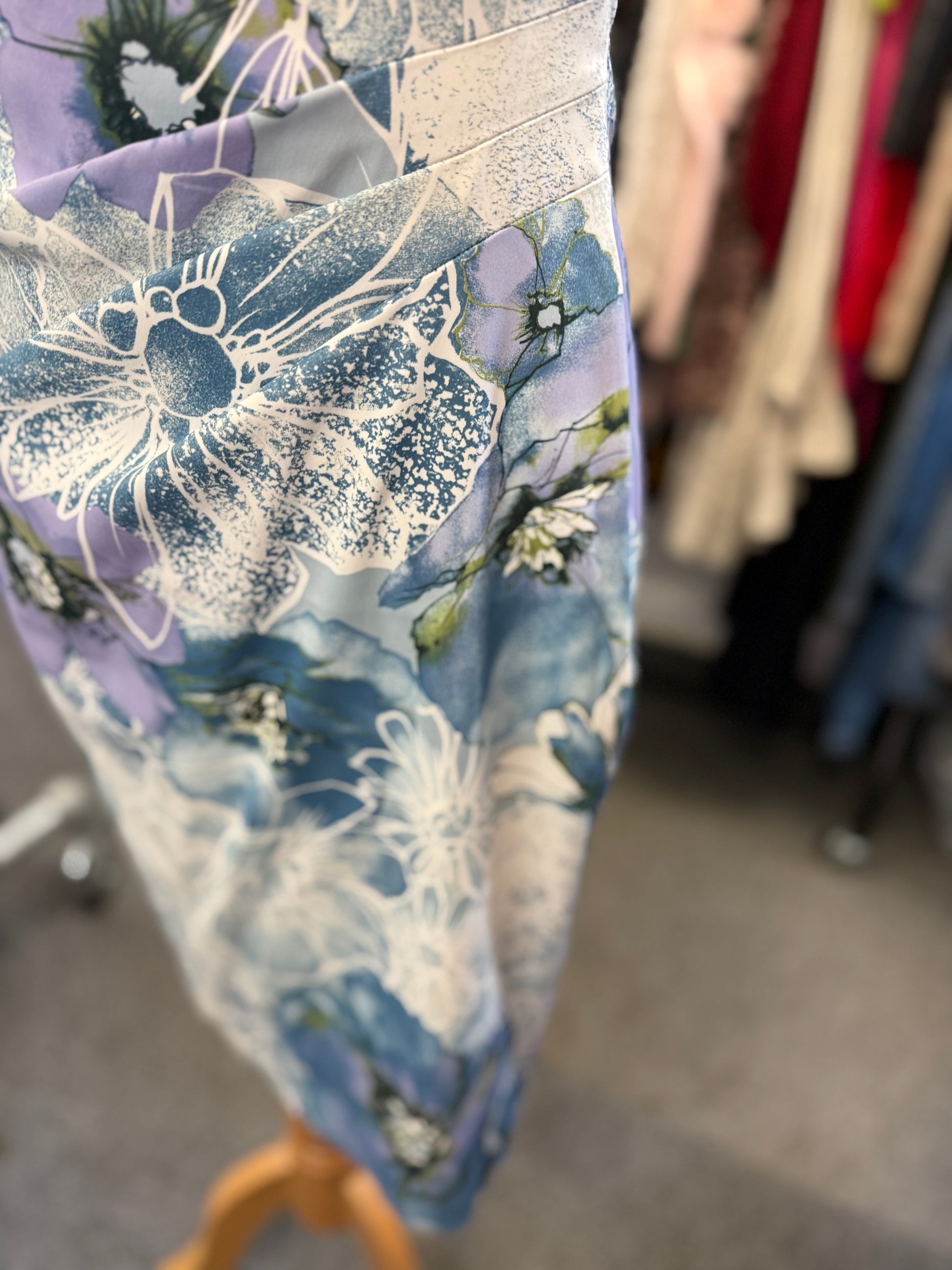 Karen Millen strapless floral occasion dress