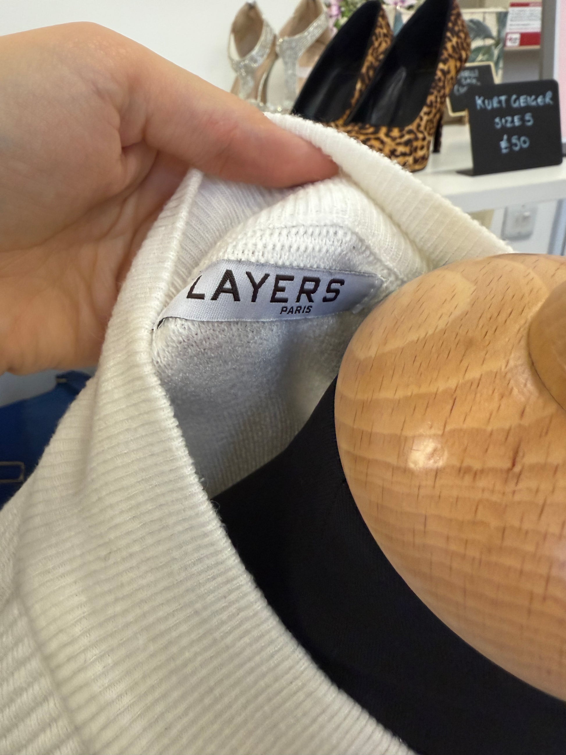 Layers fur detail sleeve jumper