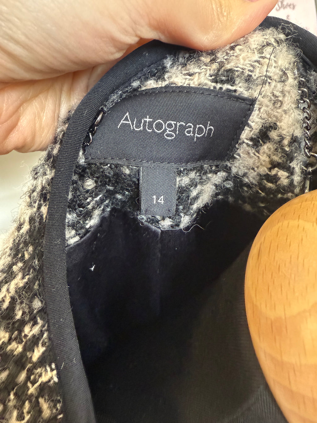 Autograph collarless longline jacket