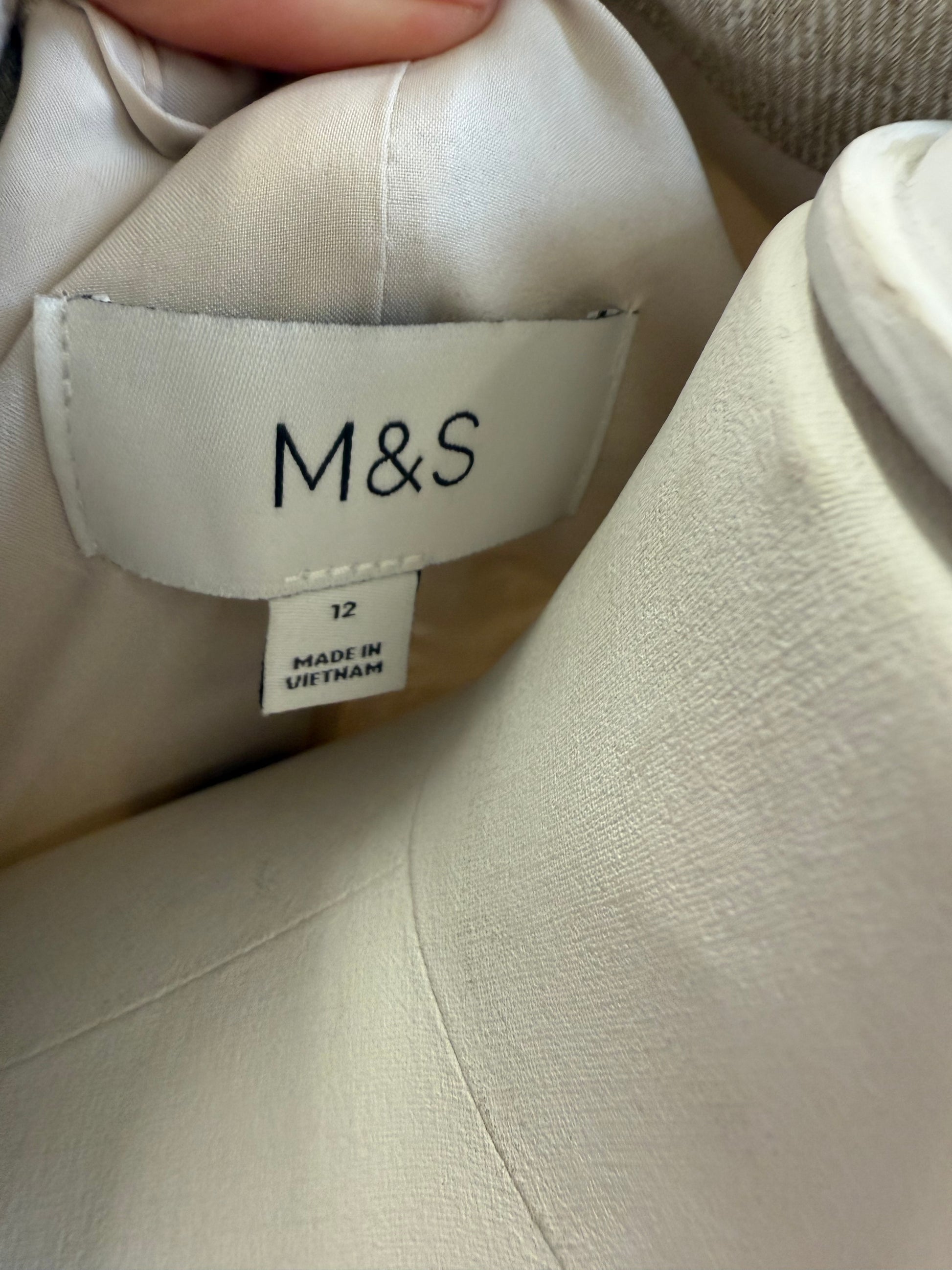 M&S beige waistcoat and trouser co-ord