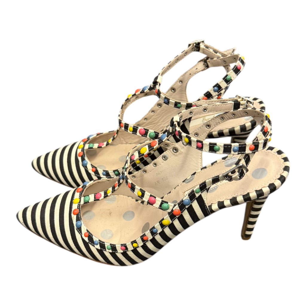 Boden stripe strappy heels