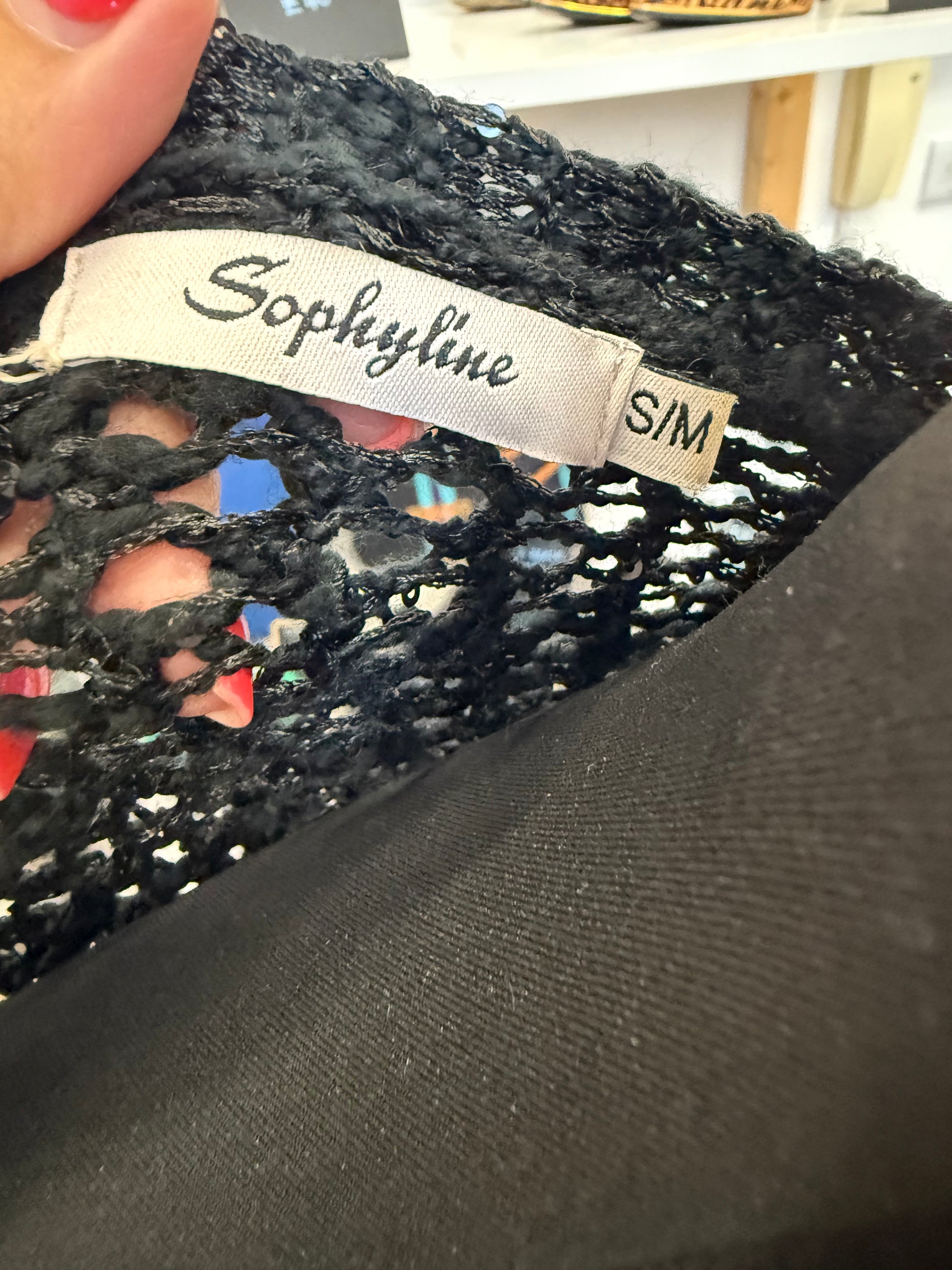 Sophyline crochet sparkle cardigan