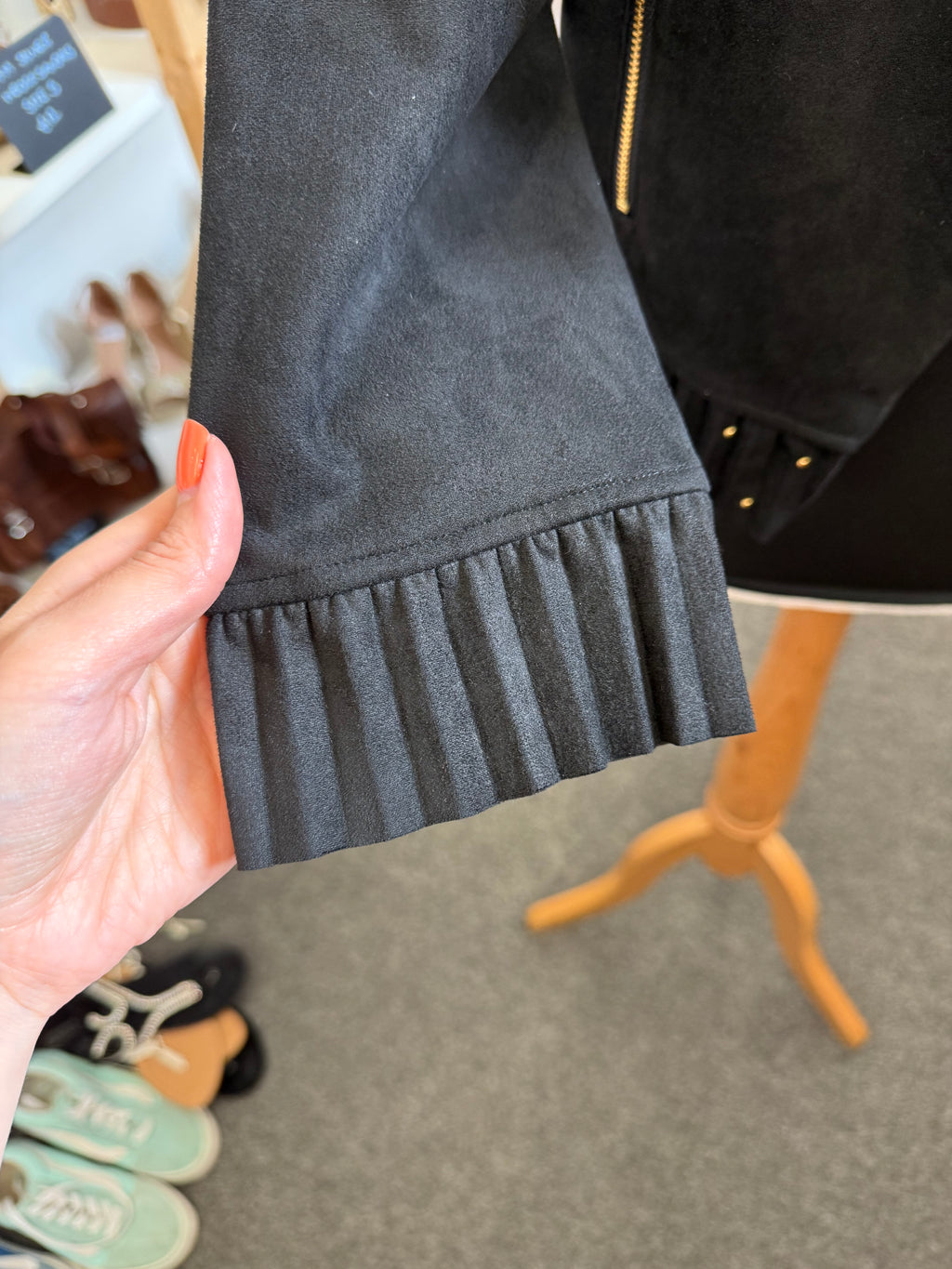 Coast black and gold pleated bottom jacket