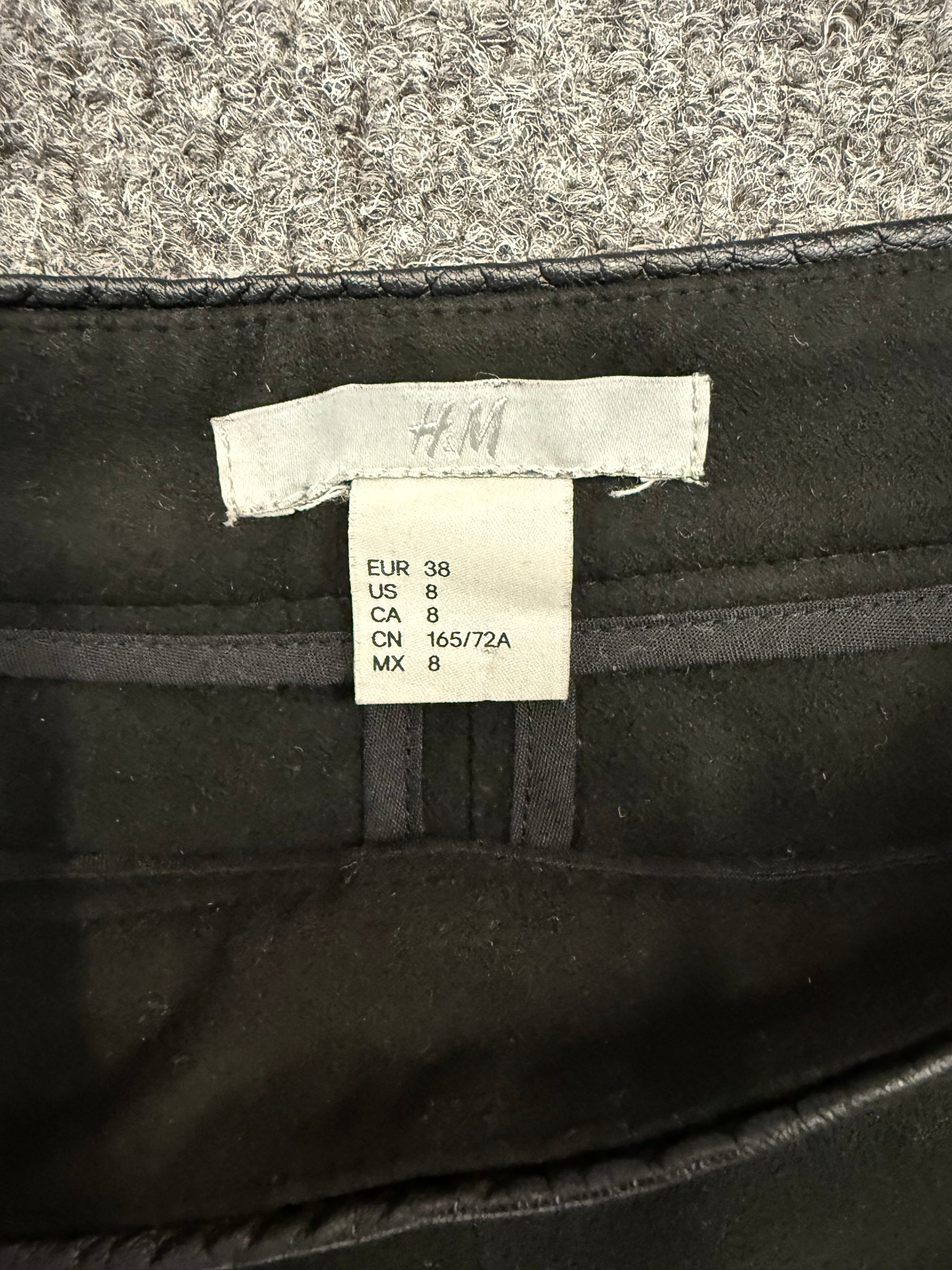 H&M suede look tapered trousers