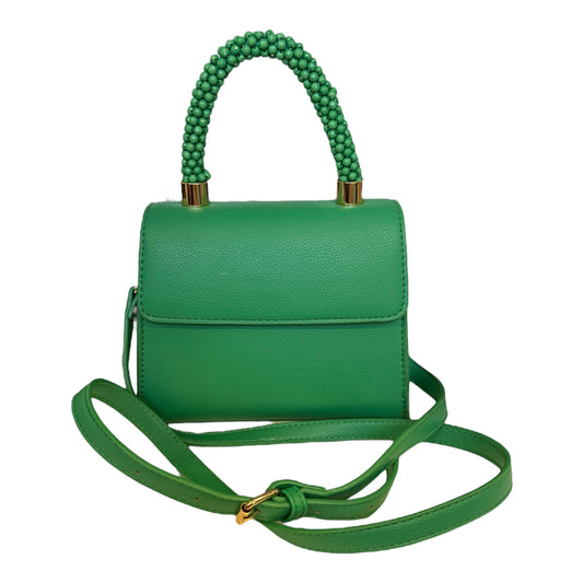 Green bead strap detachable crossbody strap bag