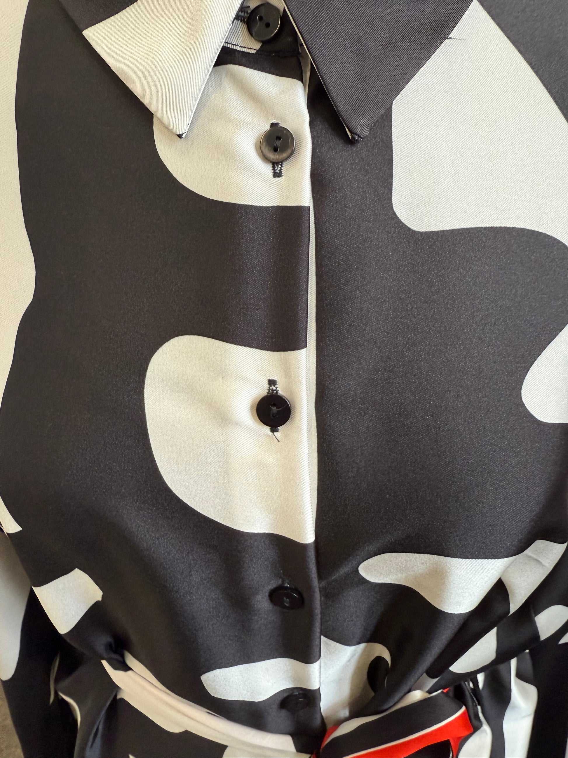 River Island belted collared button long sleeved midi dress