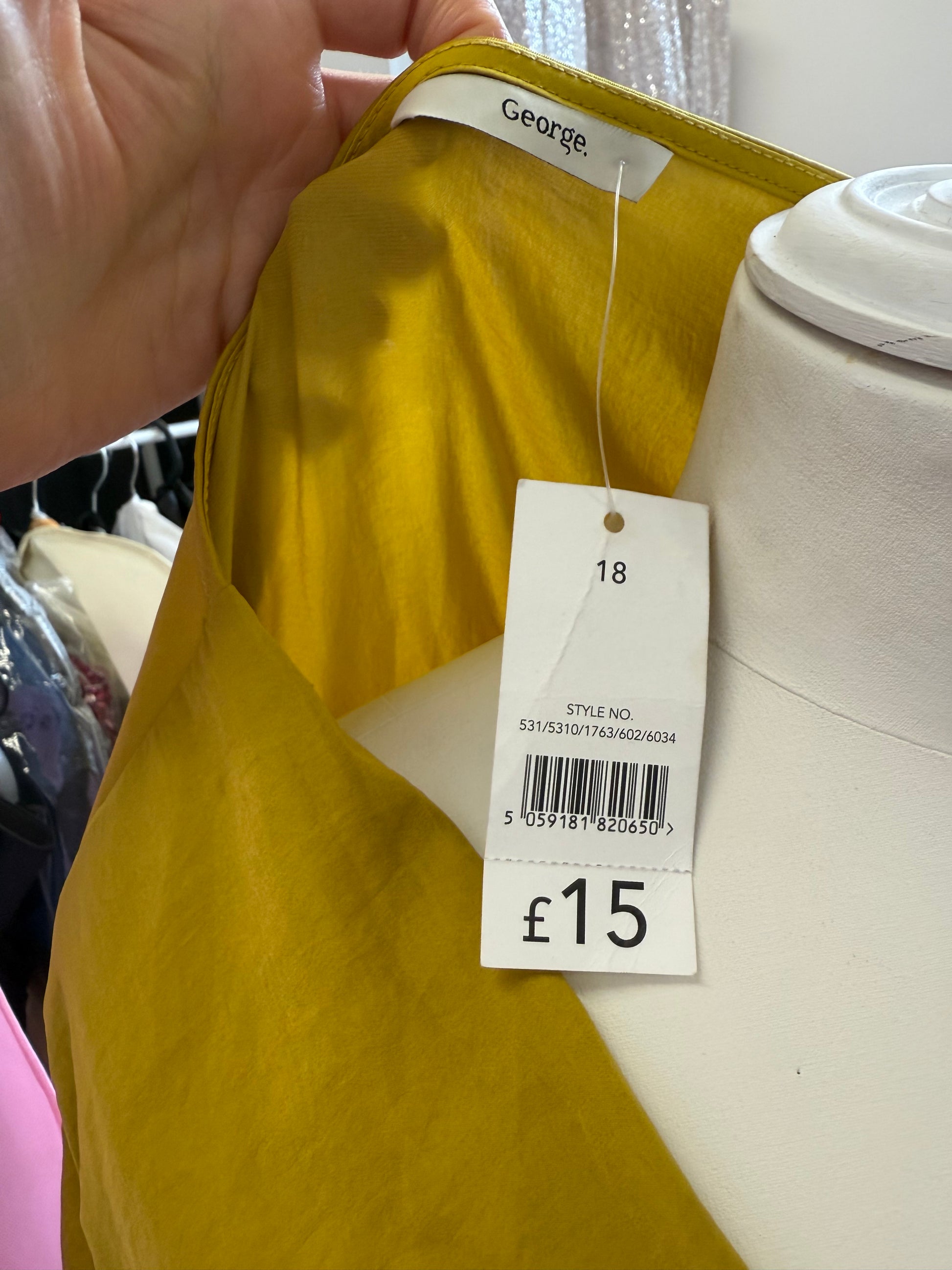 George mustard knot long sleeved top